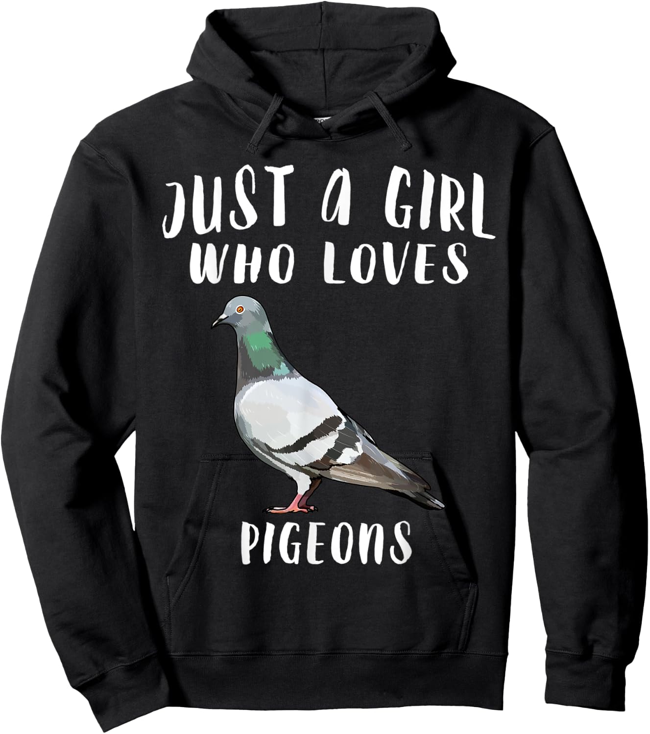Just A Girl Who Loves Pigeon Bird Lover Gift Hoodie - Hoodie | Black