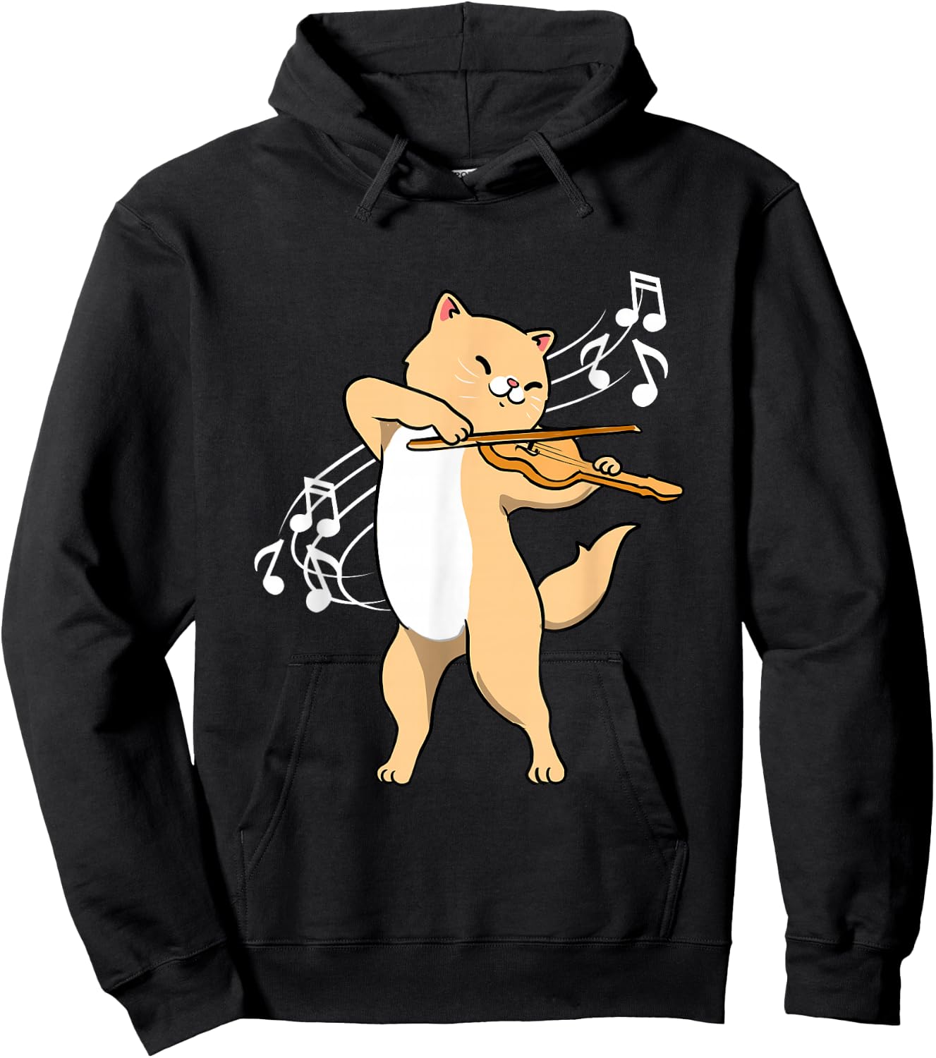 Cat Playing Violin Violinist Hoodie - Hoodie | Black