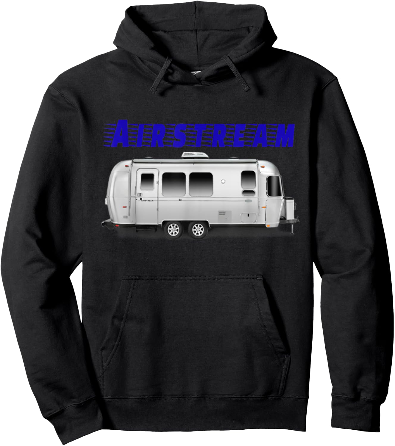 Nice vintage Airstream camping trailer . Hoodie - Hoodie | Black