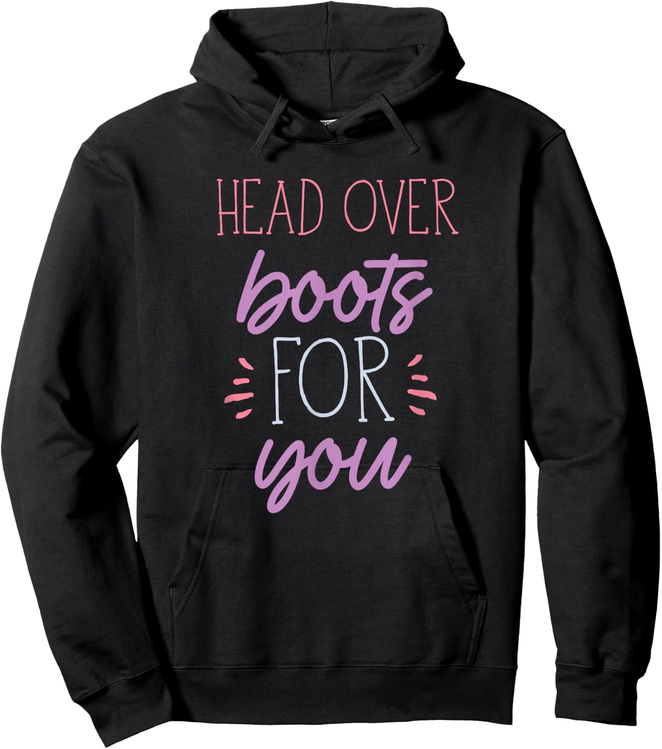 Head Over Boots for You Country Lover Military Army Novelty Hoodie - Hoodie | Black