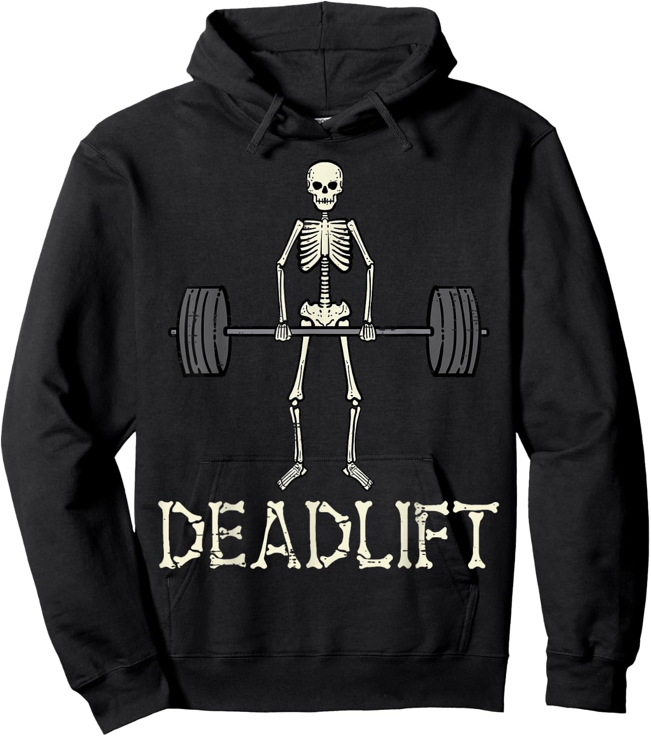 Halloween Deadlift Skeleton Gym Workout Costume Men Women Hoodie - Hoodie | Black