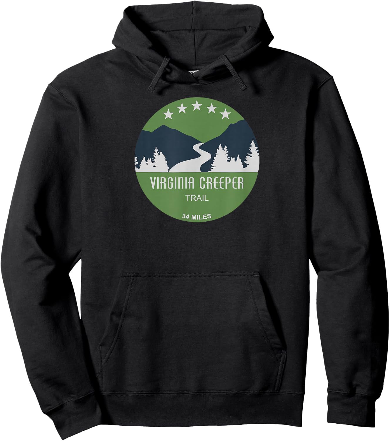 Virginia Creeper Trail Hoodie - Hoodie | Black