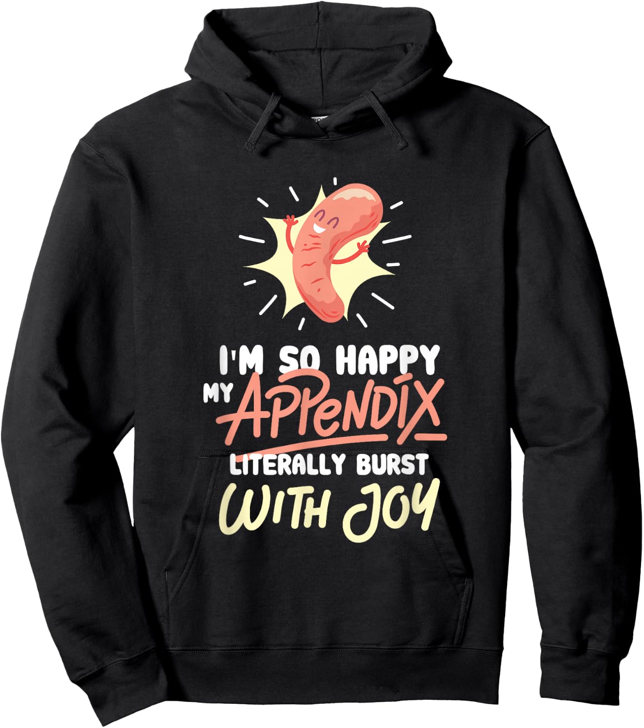 Appendix Surgery Appendectomy Survivor Gag Gift Hoodie - Hoodie | Black