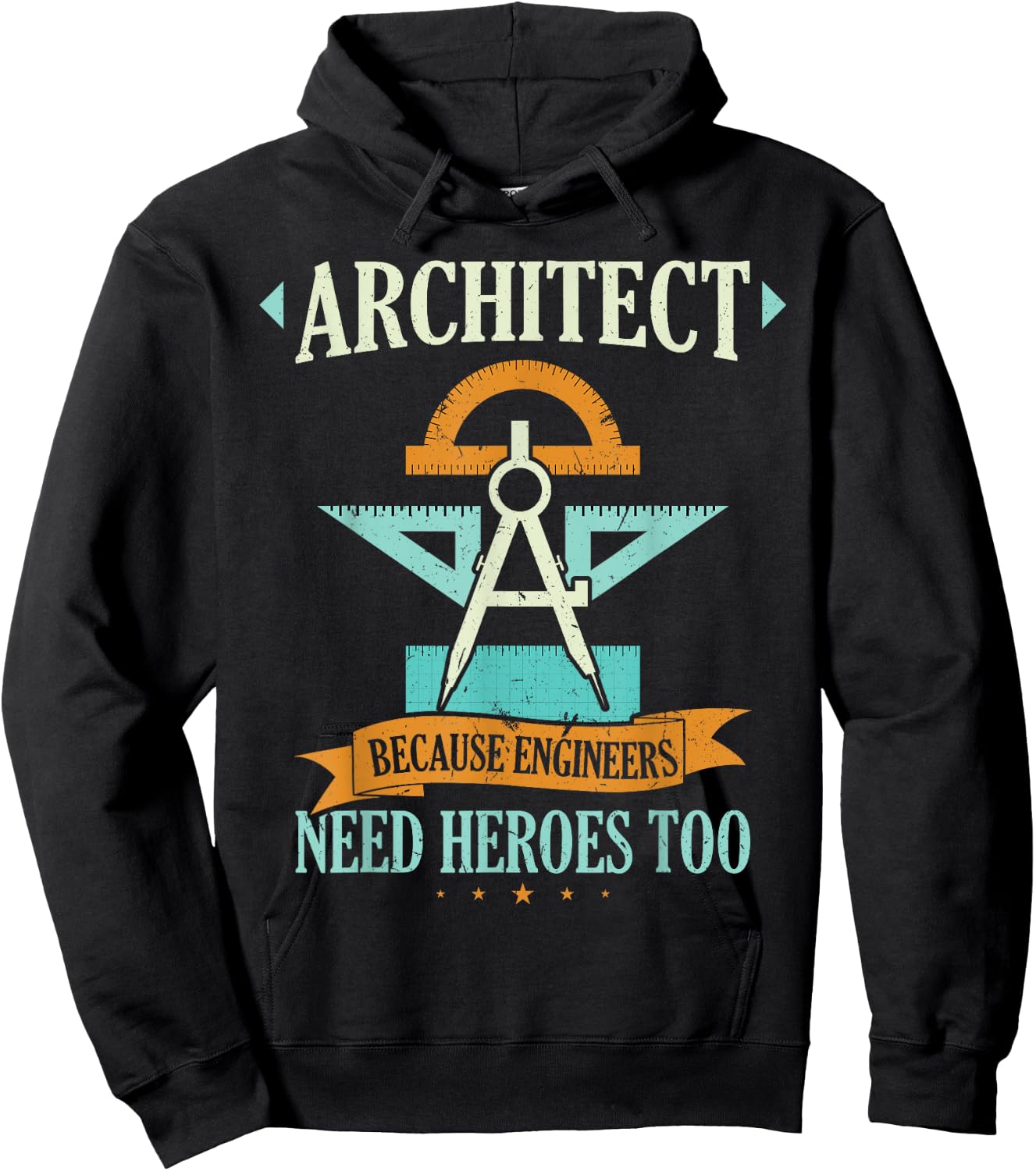 Architect because engineers need heroes too funny architect Hoodie - Hoodie | Black
