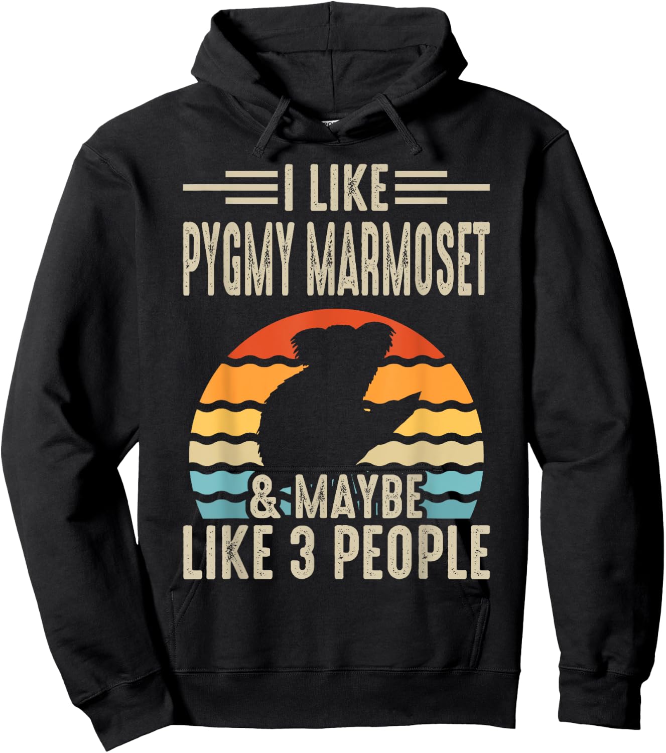 I Like Pygmy Marmoset & Maybe Like 3 People Hoodie - Hoodie | Black