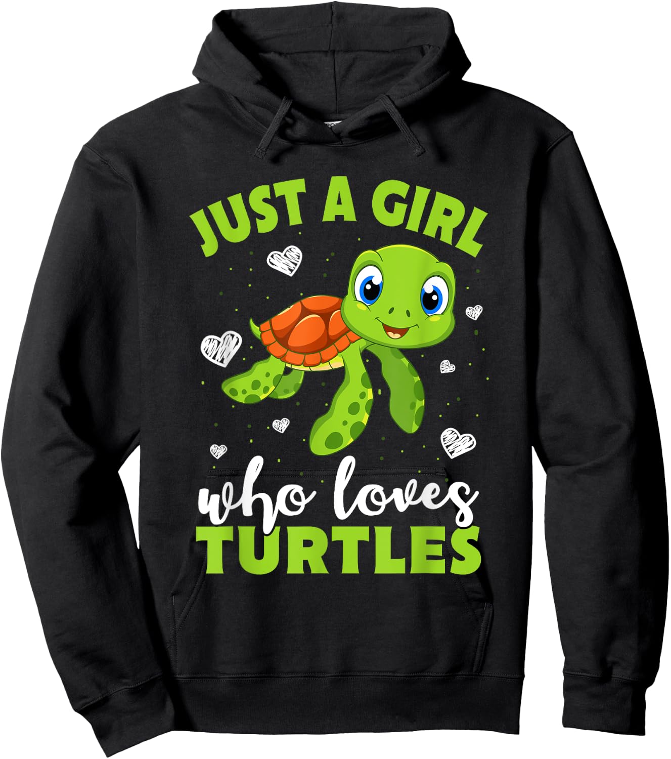 Nur Ein Girl das Turtle Loves Women Gift Hoodie - Hoodie | Black