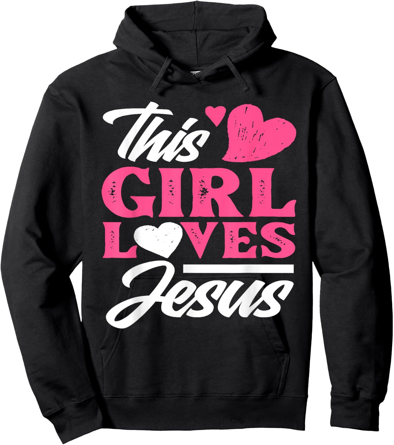 This Girl Loves Jesus - Cute Christian Girl Gift Hoodie - Hoodie | Black
