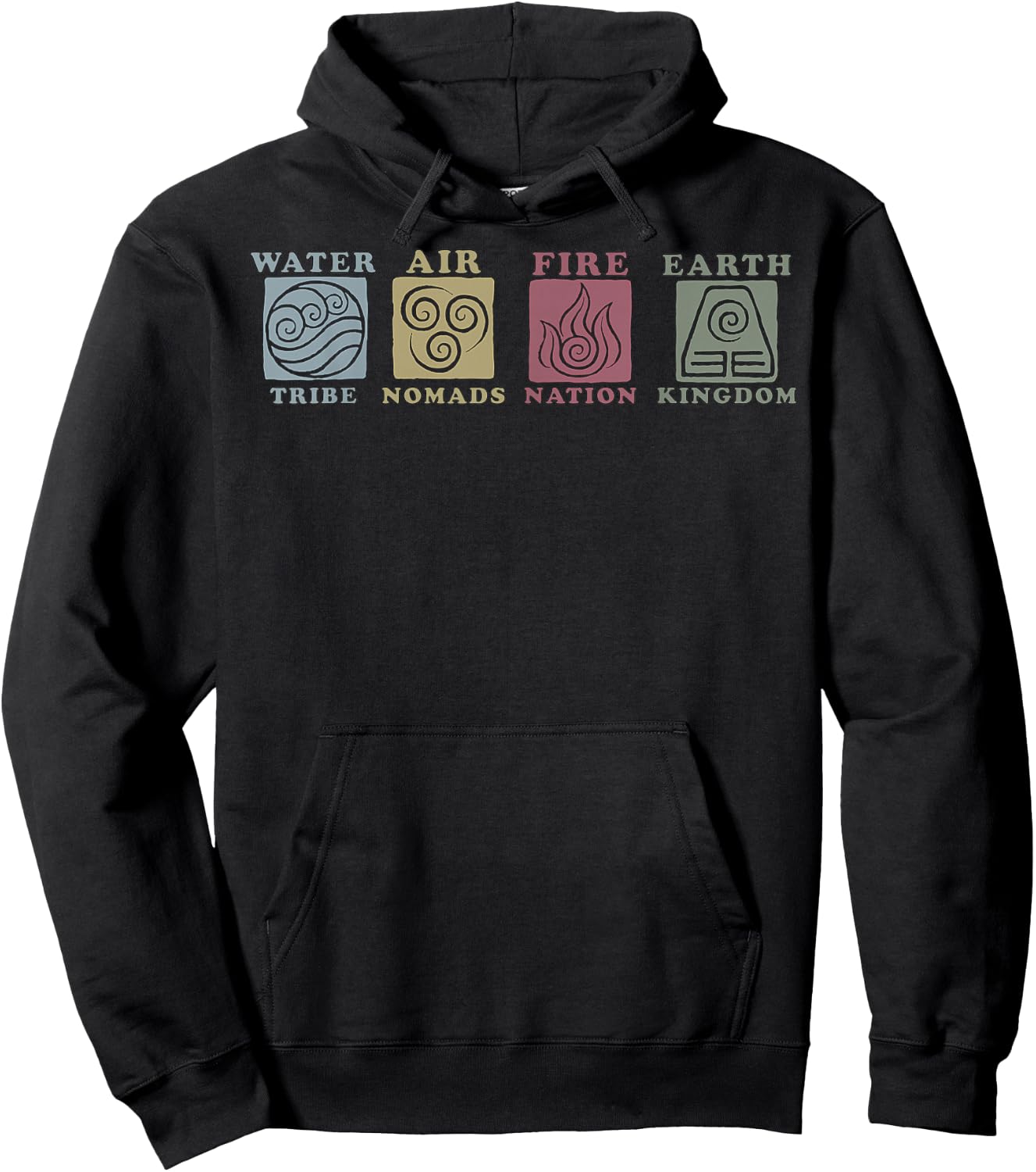 Avatar: The Last Airbender Elements Line Up Hoodie - Hoodie | Black