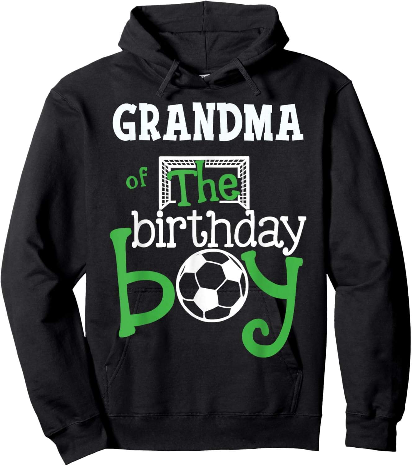 Grandma of The Birthday Boy Soccer Player Matching Family Hoodie - Hoodie | Black