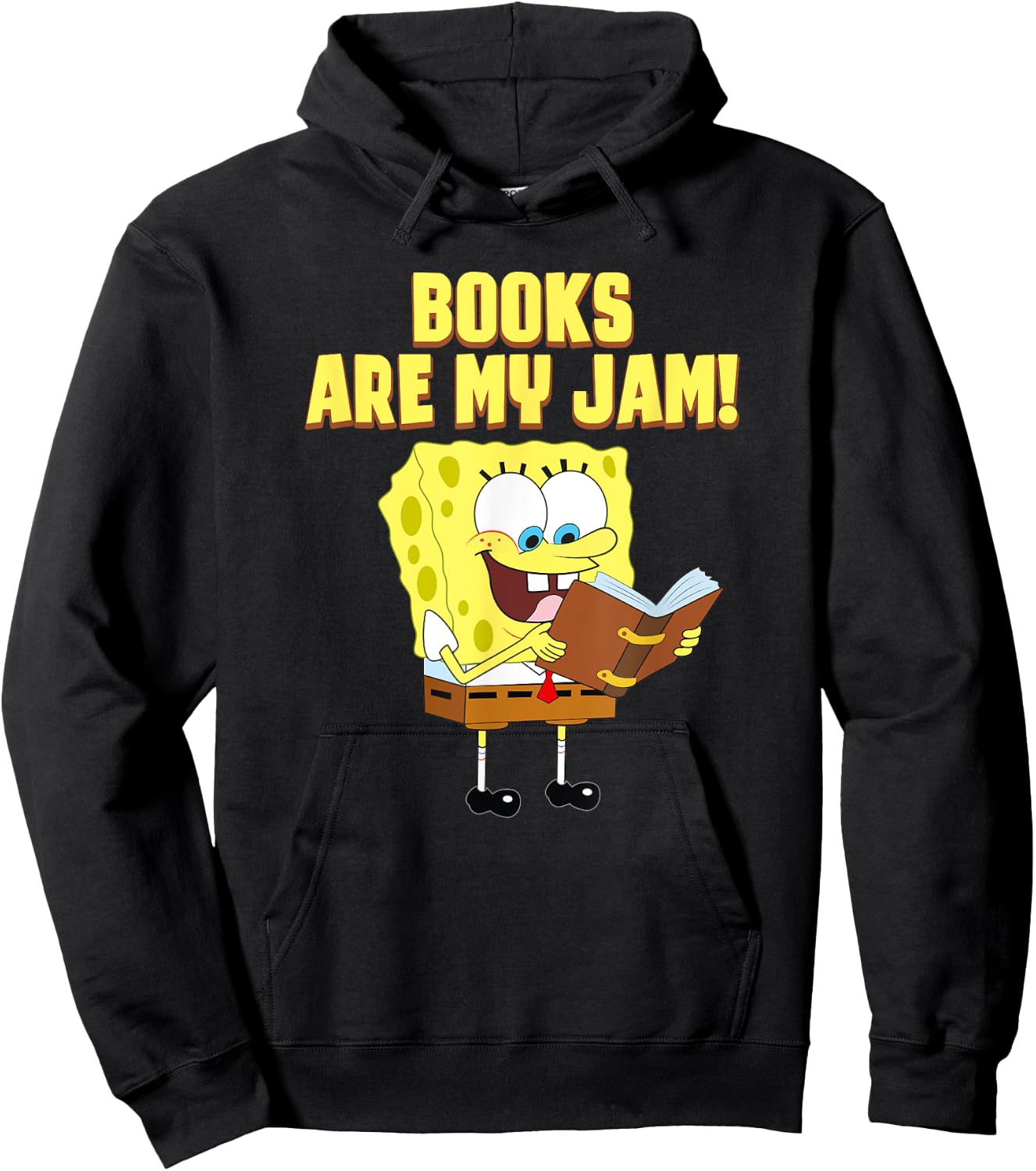 Mademark x SpongeBob SquarePants - SpongeBob Loves Reading - Books are My Jam Hoodie - Hoodie | Black