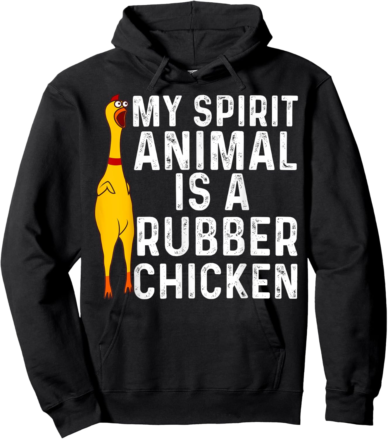 Funny Rubber Chicken Gift Men Women Rubber Chicken Costume Hoodie - Hoodie | Black