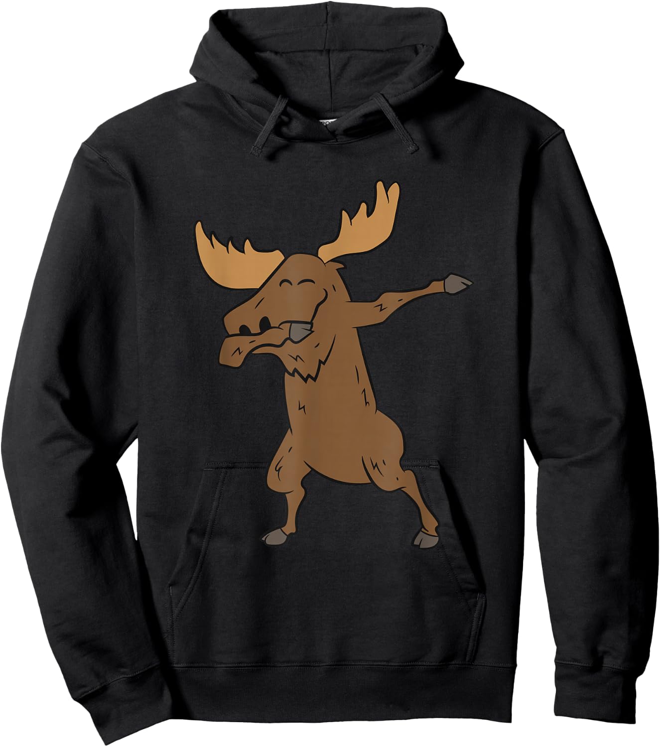 Dabbing Moose Cute Dancing Moose Hoodie - Hoodie | Black