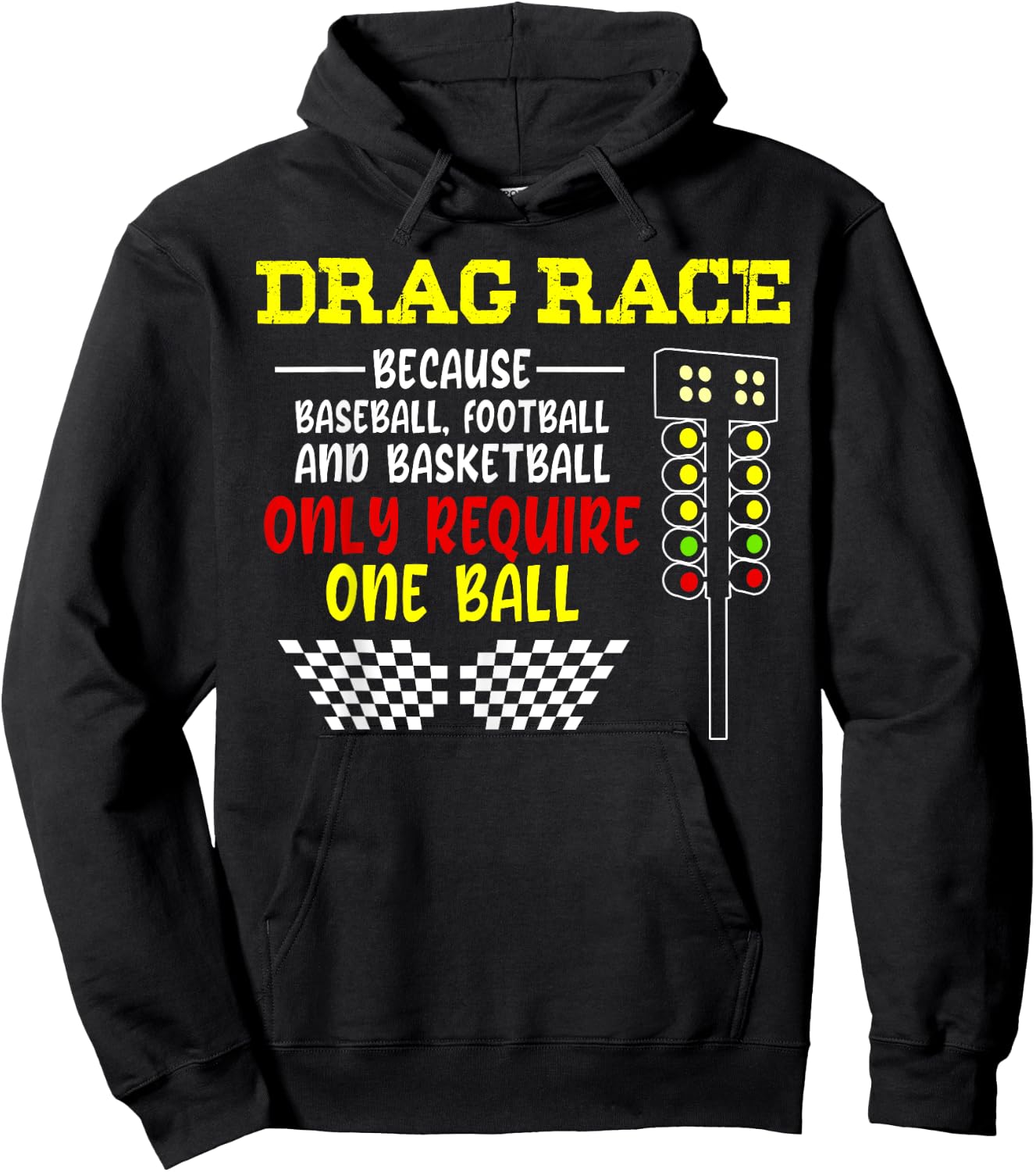 Drag Racing Christmas Tree design, Racing design, Horsepower Hoodie - Hoodie | Black