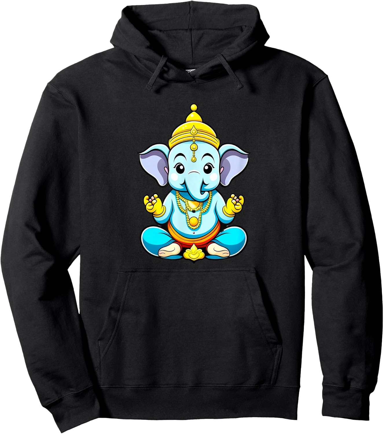 Lord Ganesha Baby Elephant Ganesh Utsav Hoodie - Hoodie | Black