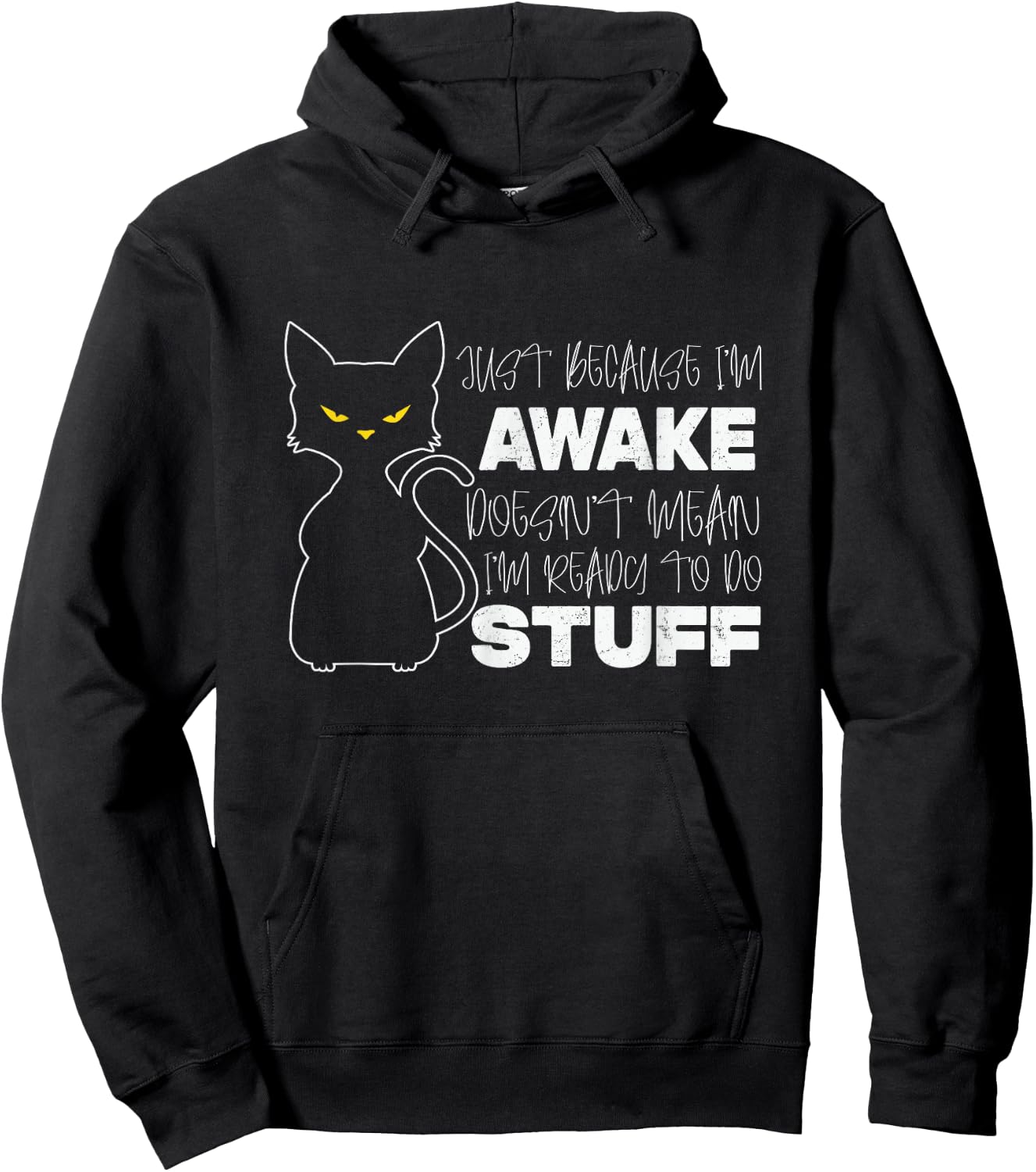 Cat Lover Lazy Graphic Men Girls Boys Kids Cats Hoodie - Hoodie | Black