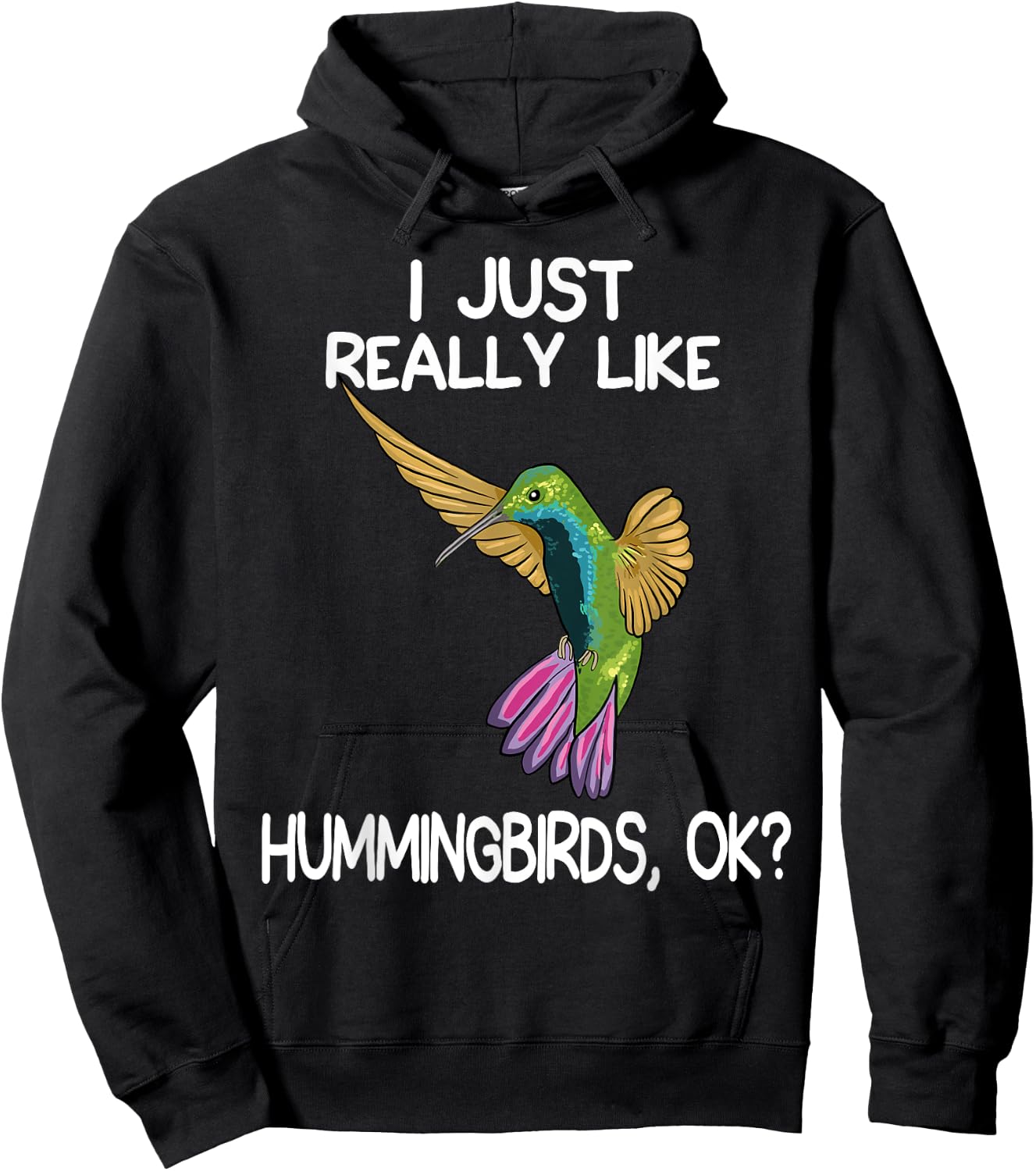 I Just Really Like Hummingbirds Lover Hummingbird Art Love Hoodie - Hoodie | Black