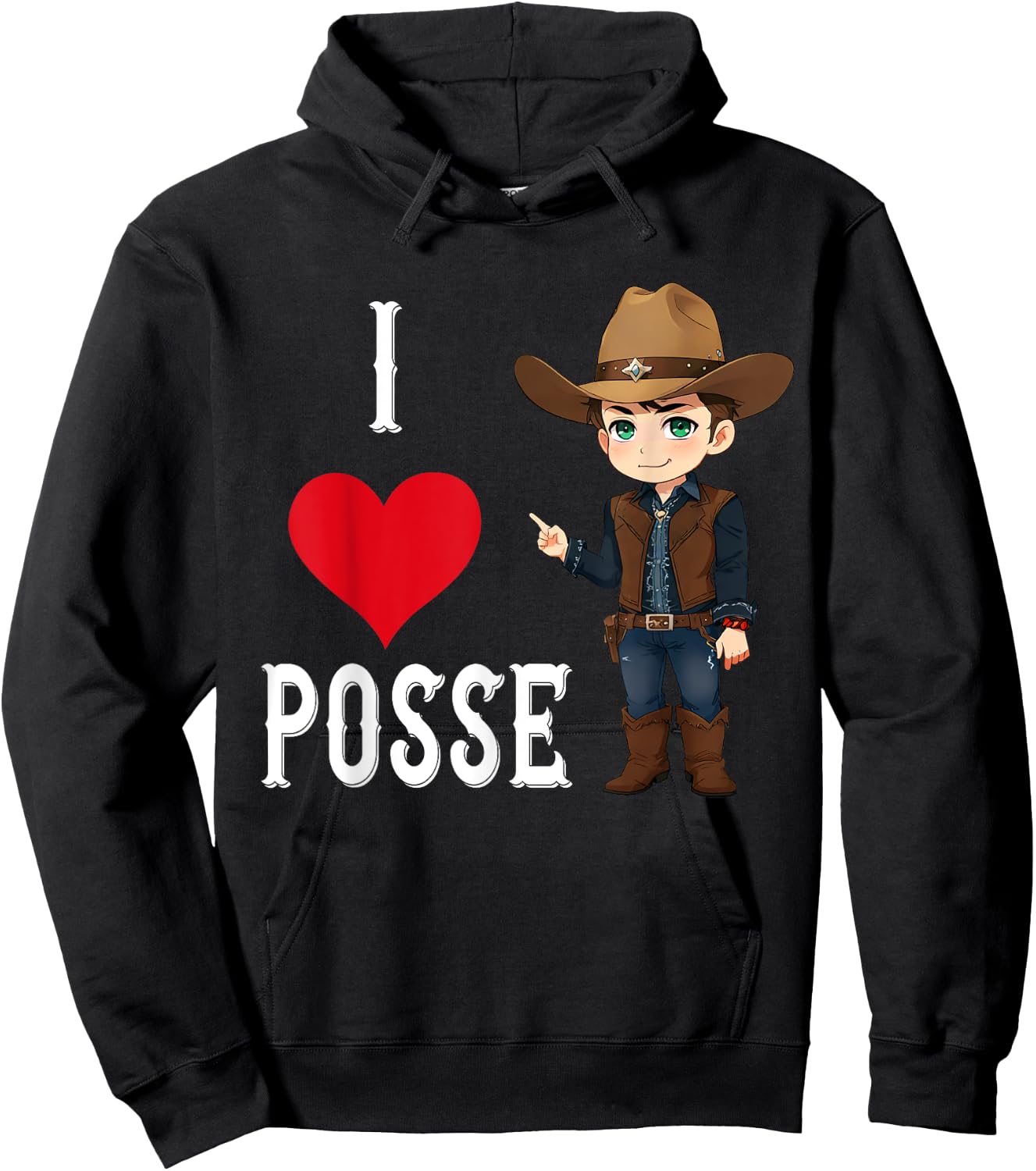 I Love Posse Funny Cowboy Dean SPN 18+ Hoodie - Hoodie | Black