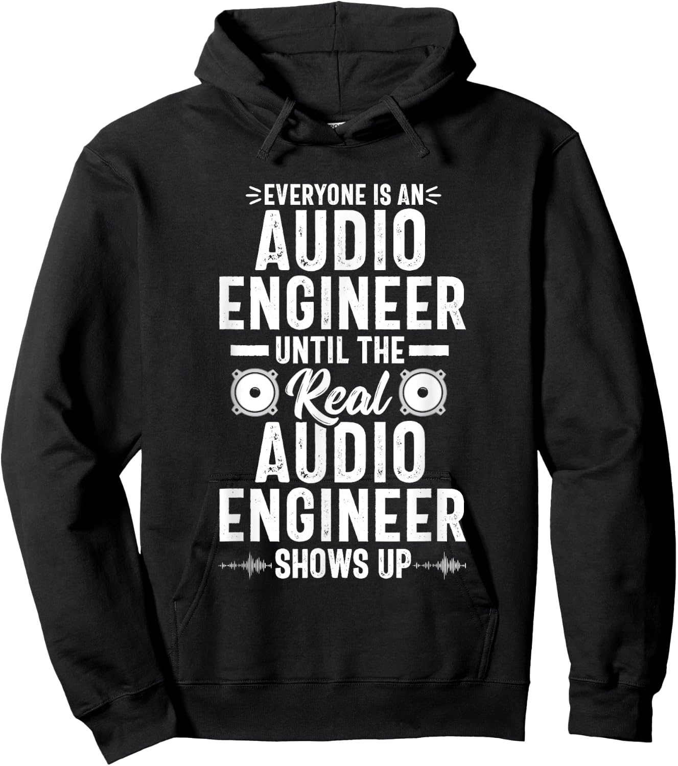 Real Audio Engineer Sound Engineering Funny Quote Hoodie - Hoodie | Black