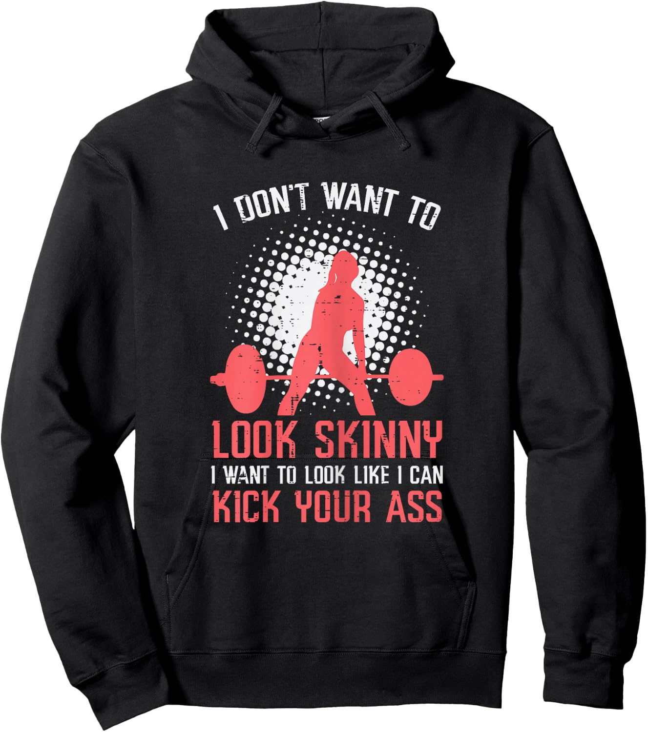 Gym I Dont Want To Look Skinny Funny Workout Fitness Women Hoodie - Hoodie | Black