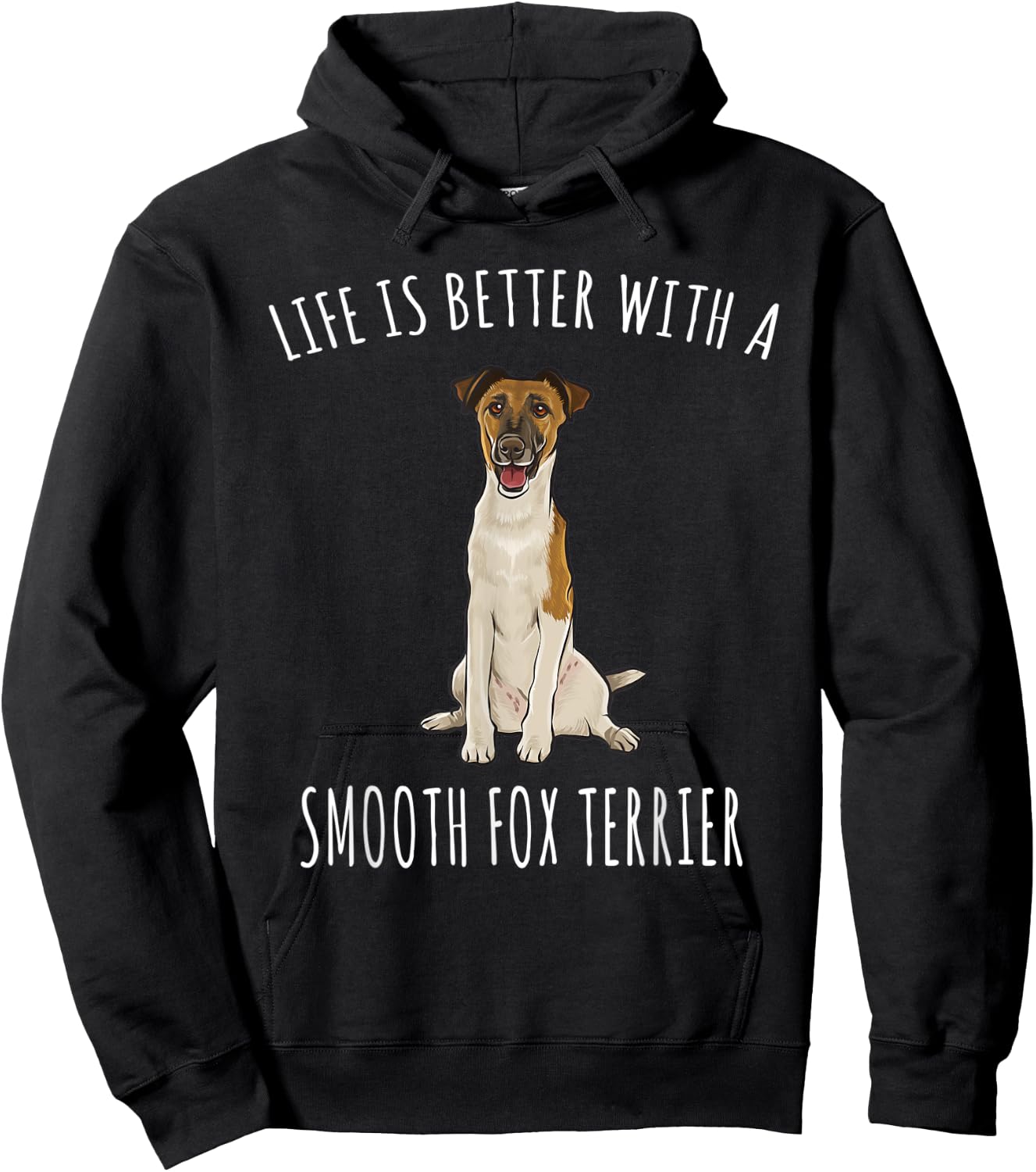 Life Is Better With A Smooth Fox Terrier Dog Lover Hoodie - Hoodie | Black