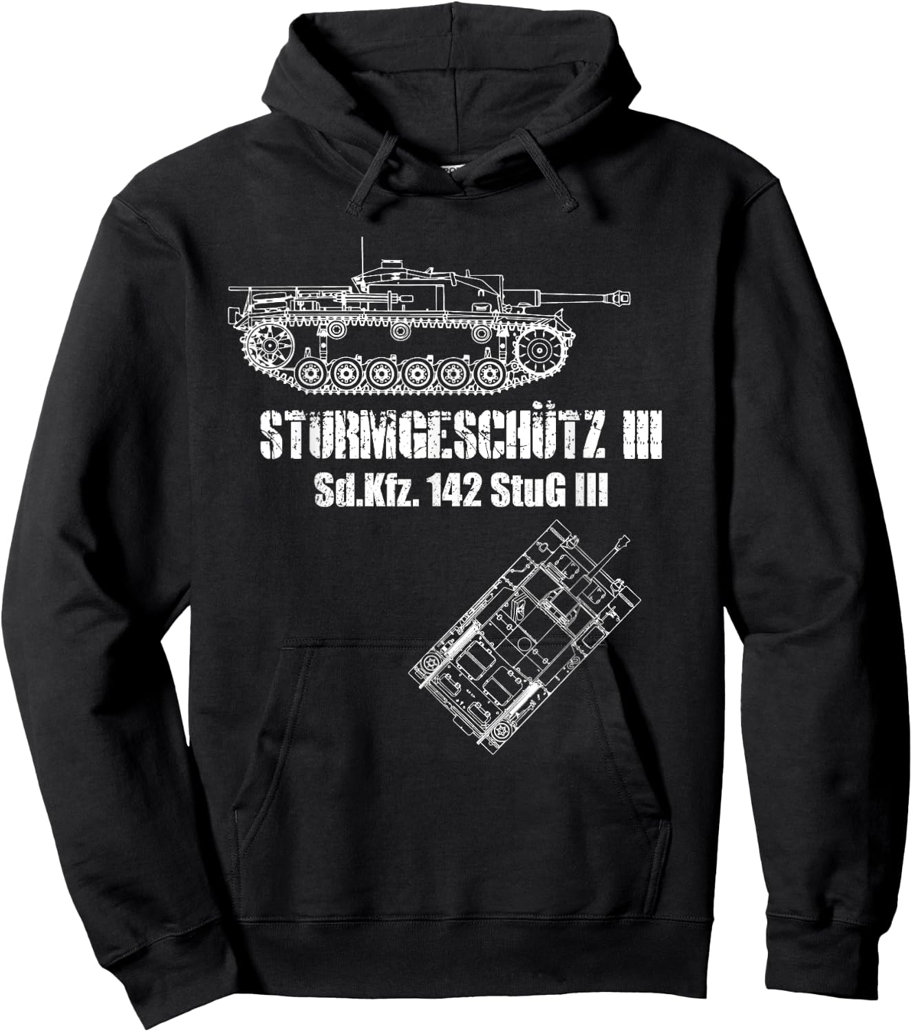 Sturmgeschutz III StuG 3 tank German Wehrmacht SdKfz 142 Hoodie - Hoodie | Black