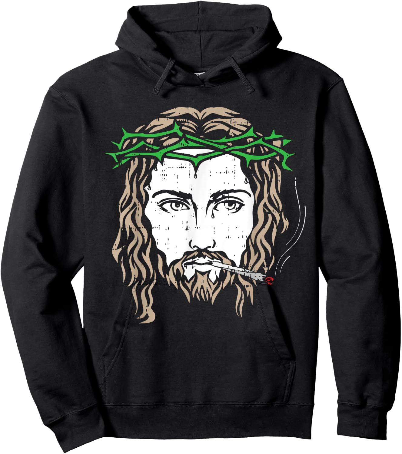 Jesus Smoking Joint Weed Blunt Christian Cool Stoner Gifts Hoodie - Hoodie | Black