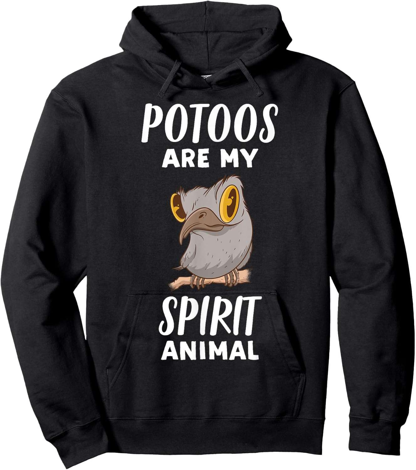 Potoos Are My Spirit Animal | Funny Potoo Bird Lover Hoodie - Hoodie | Black
