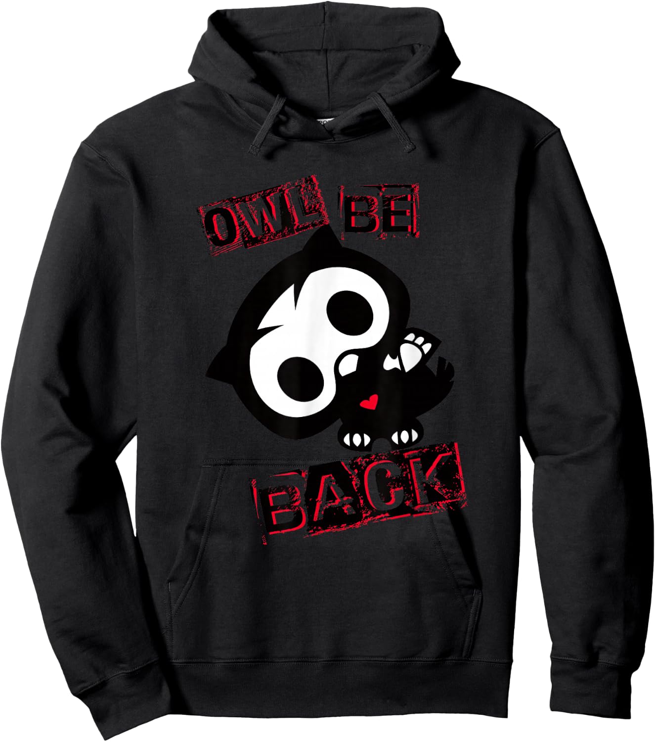 Skelanimals Oliver Owl Be Back Distressed Stencil Logo Hoodie - Hoodie | Black