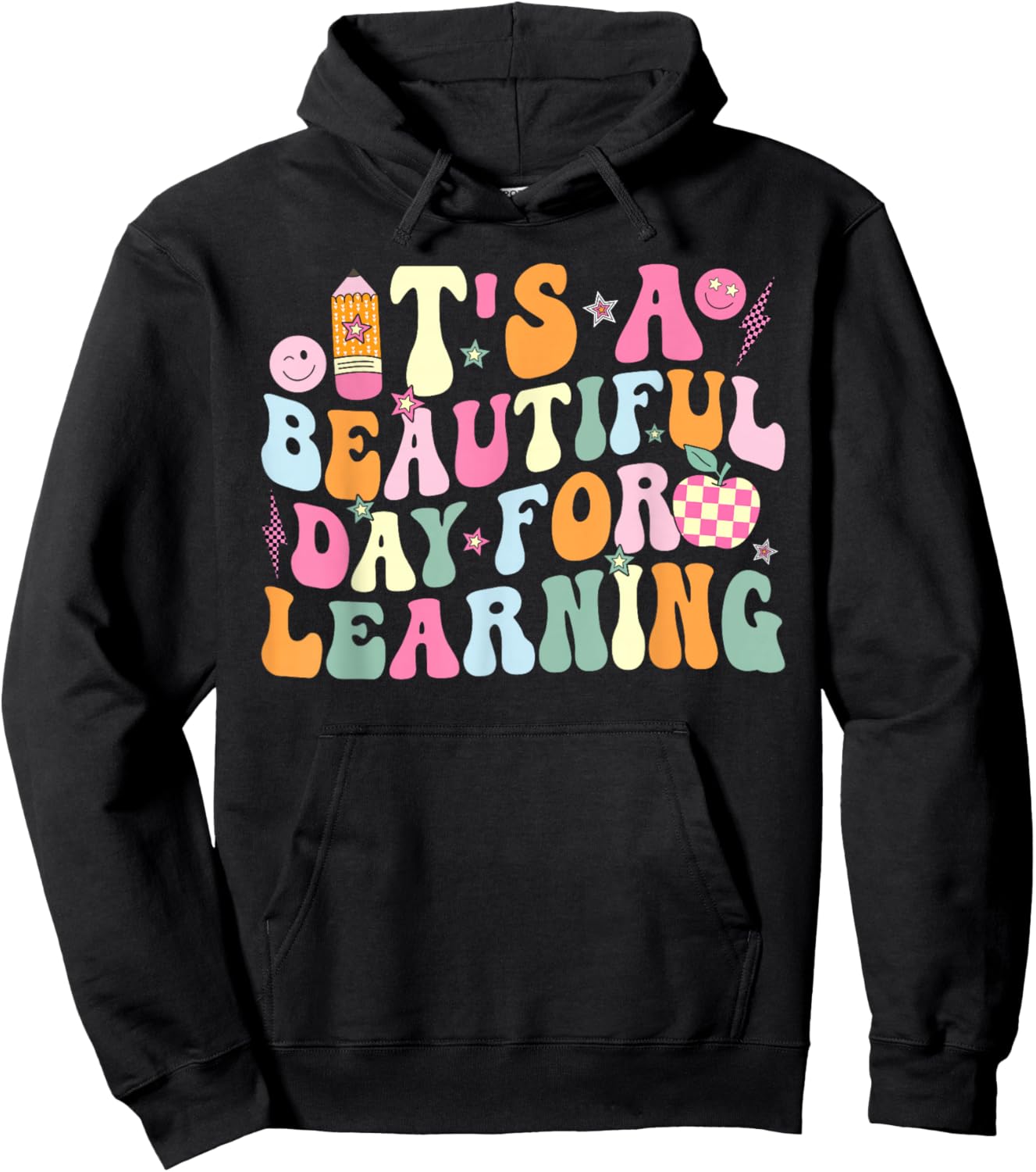 It's Beautiful-Day For Learning Retro Teacher Students Women Hoodie - Hoodie | Black