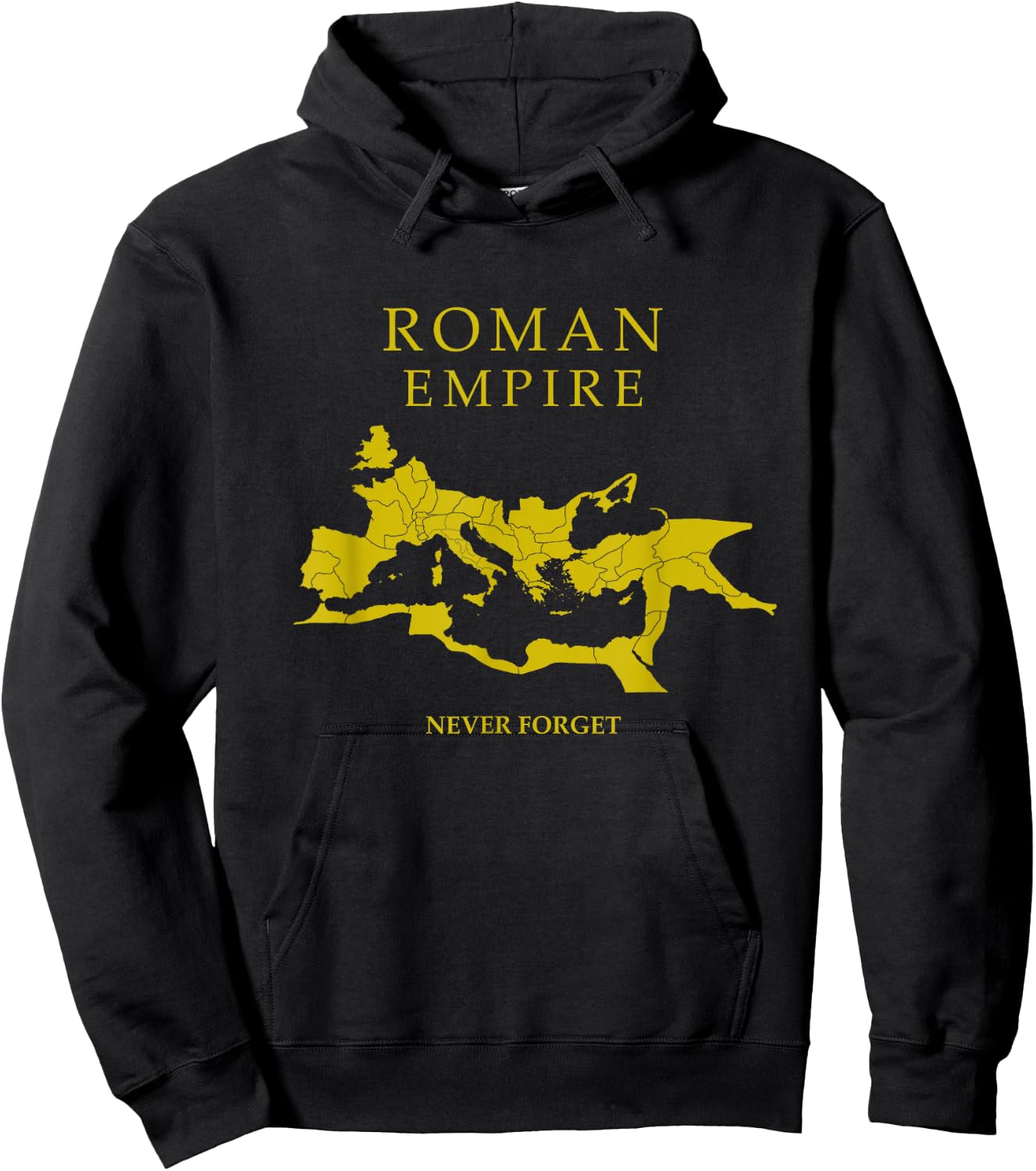 Roman Empire Map - Never Forget - SPQR Rome Hoodie - Hoodie | Black
