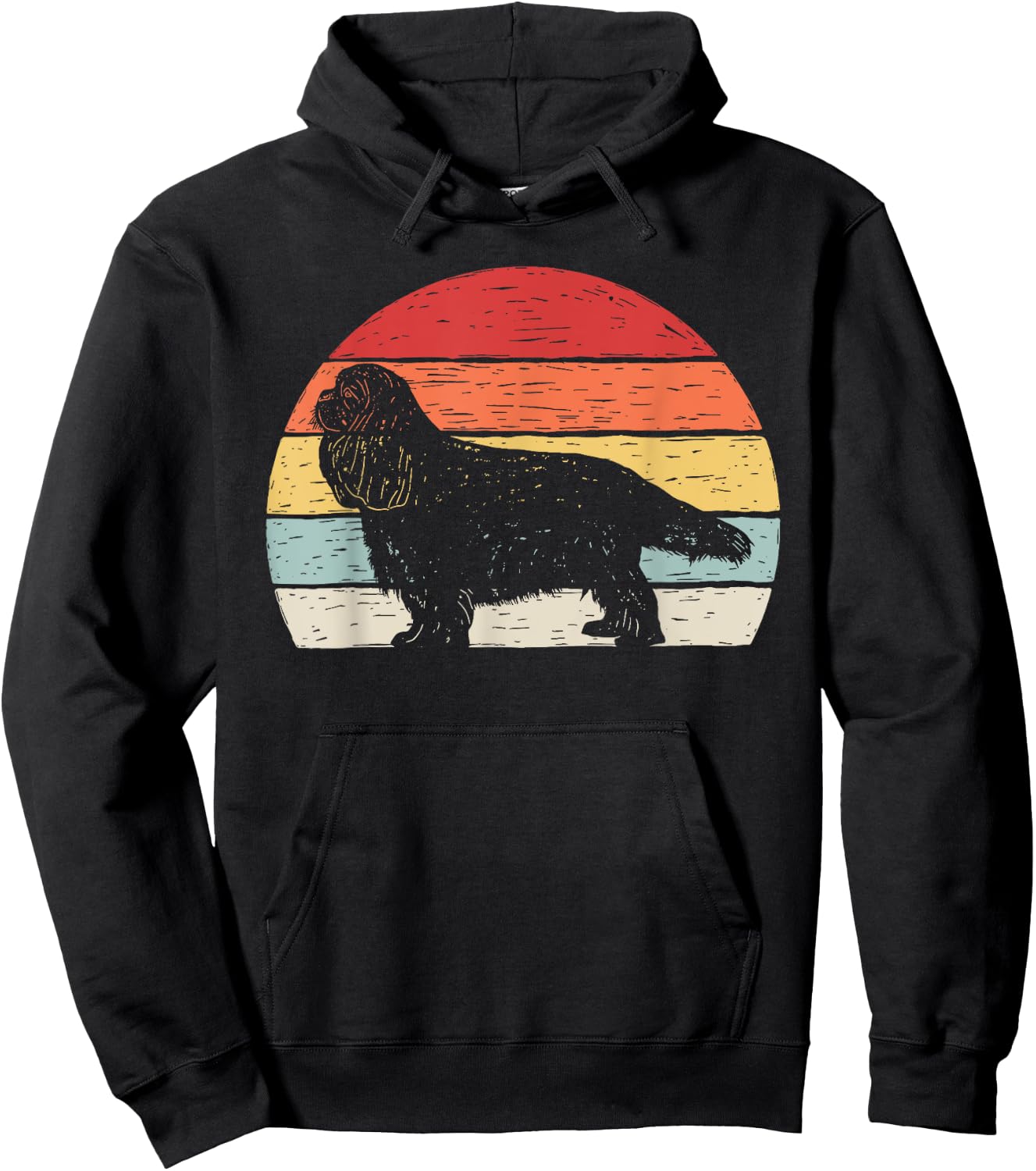 Vintage Retro Cavalier King Charles Spaniel Dog Breed Men Women Kids Hoodie - Hoodie | Black