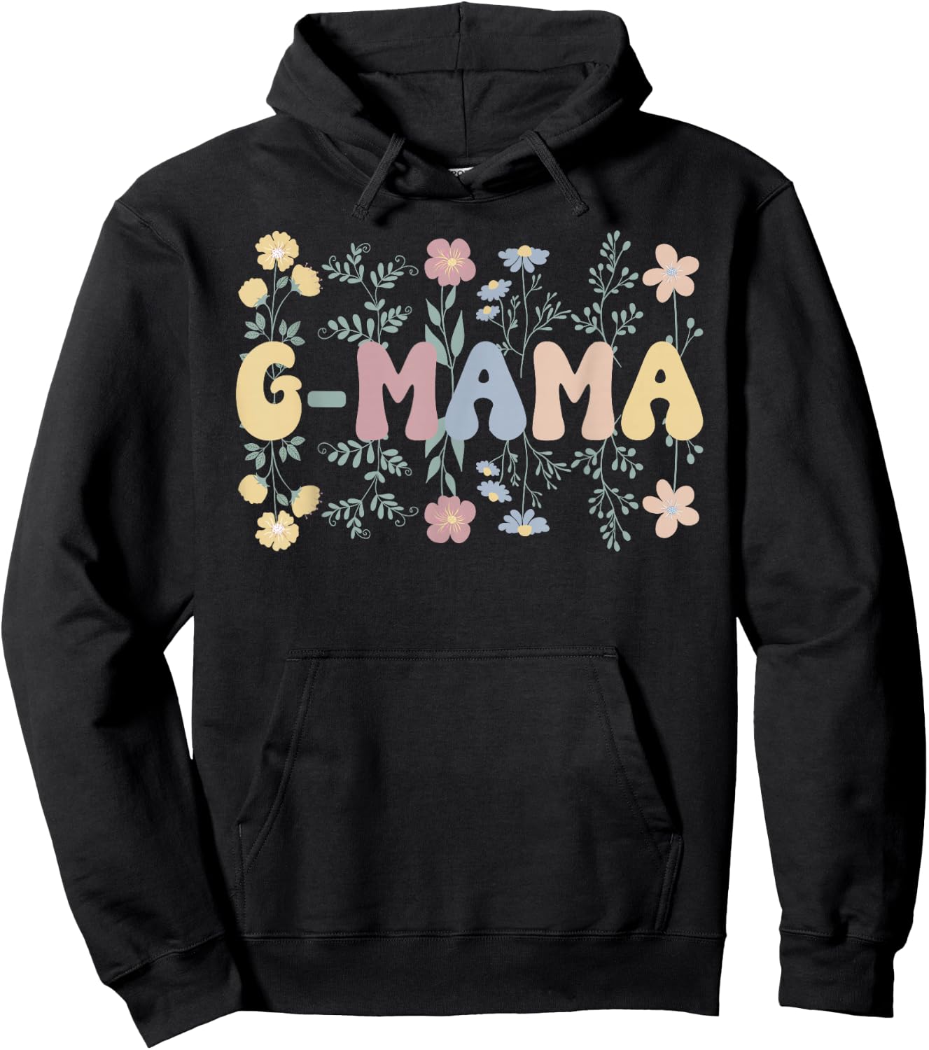 G-Mama Flowers G-Mama Grandmother G-Mama Grandma Hoodie - Hoodie | Black