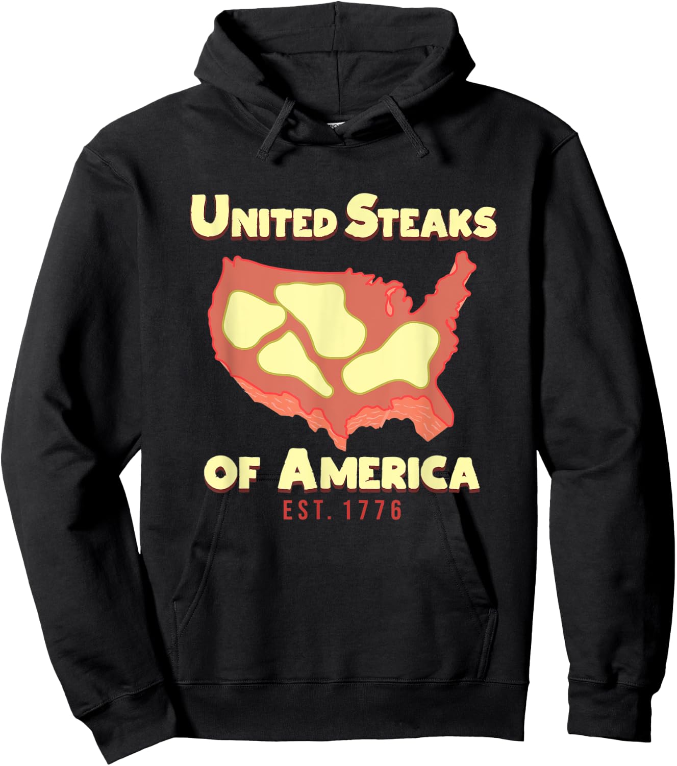 United Stakes Of America - American Steak Lover Gift Hoodie - Hoodie | Black