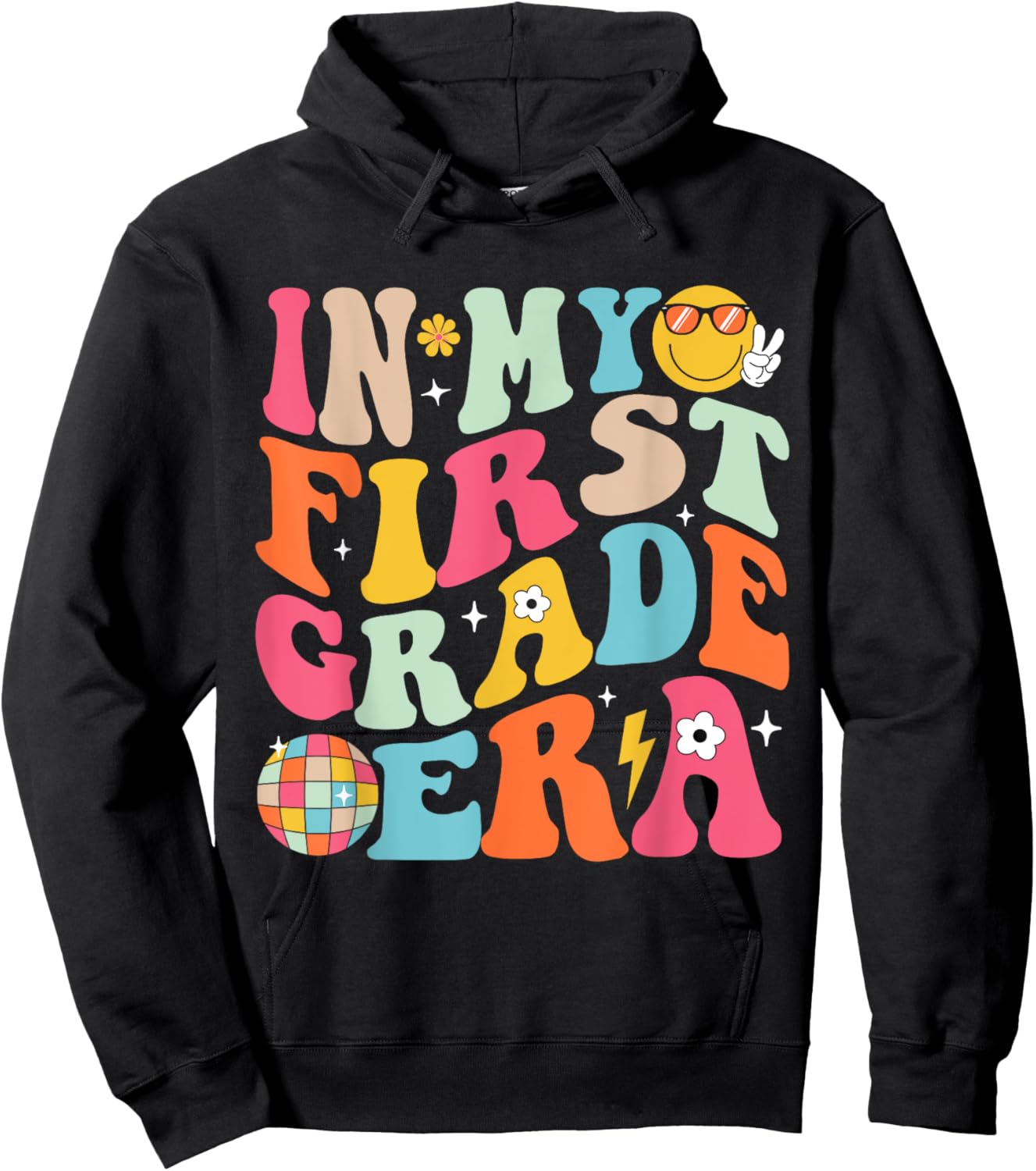 In My First Grade Era Boys Girls Back To School 1st Grade Hoodie - Hoodie | Black