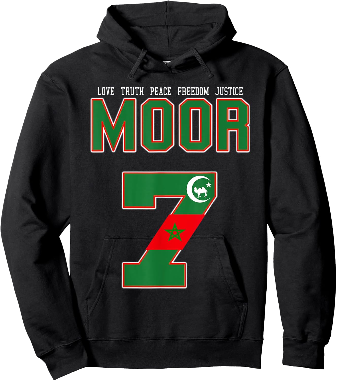 Moorish American 7 Hoodie - Hoodie | Black