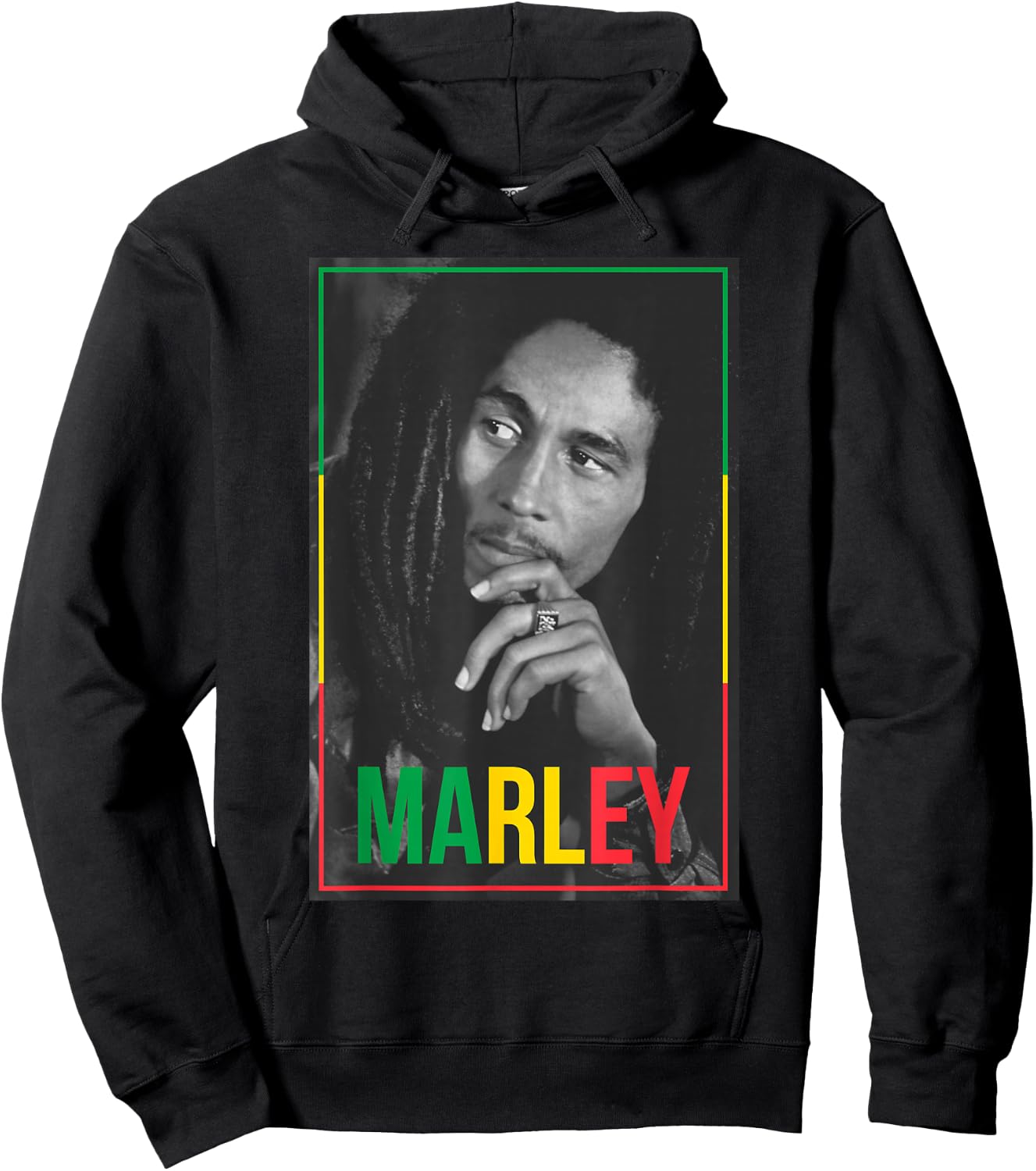 Official Bob Marley Photo White Small Hoodie - Hoodie | Black