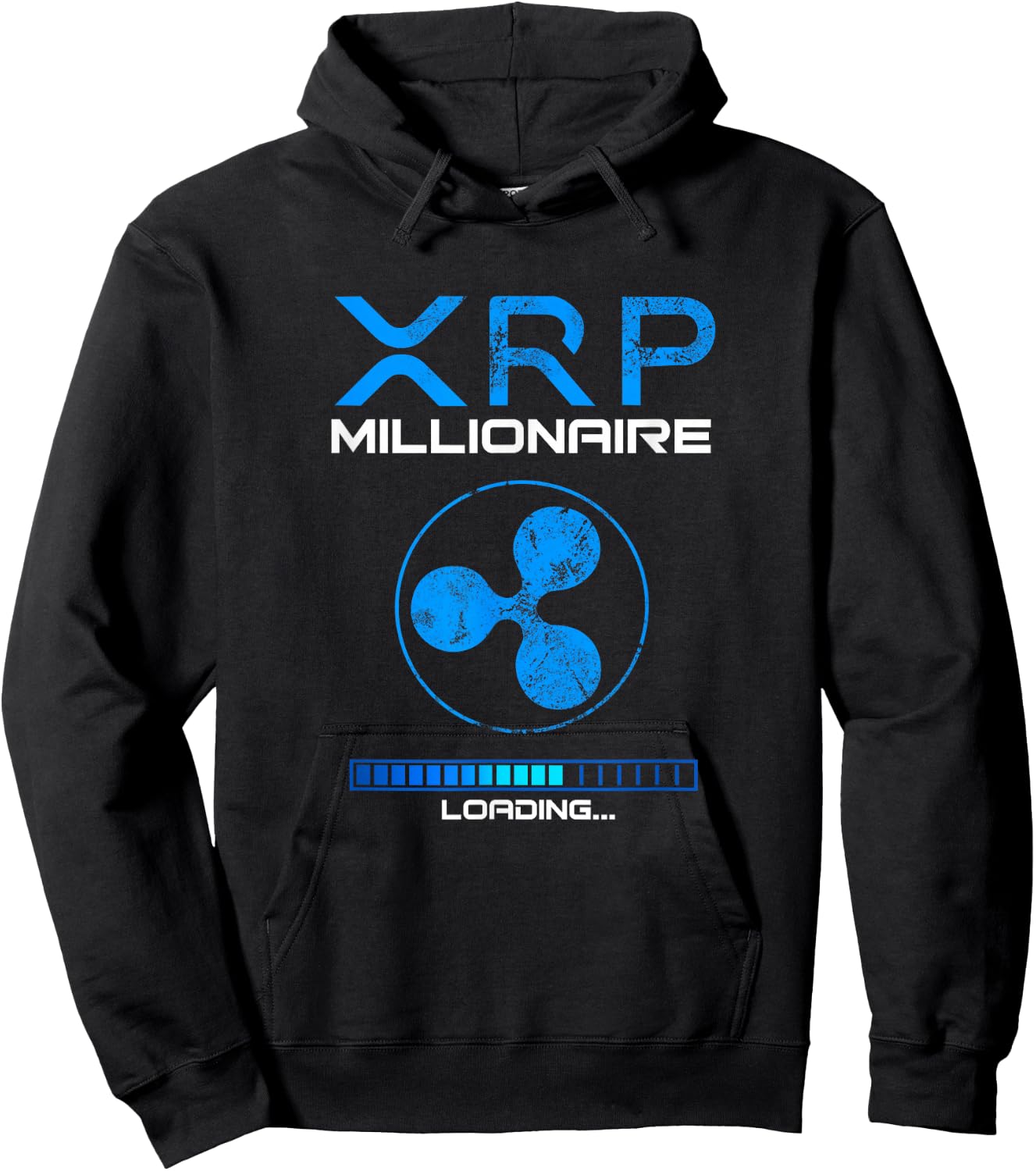 XRP Crypto Millionaire HODL Loading to BULLRUN Ripple Token Hoodie - Hoodie | Black