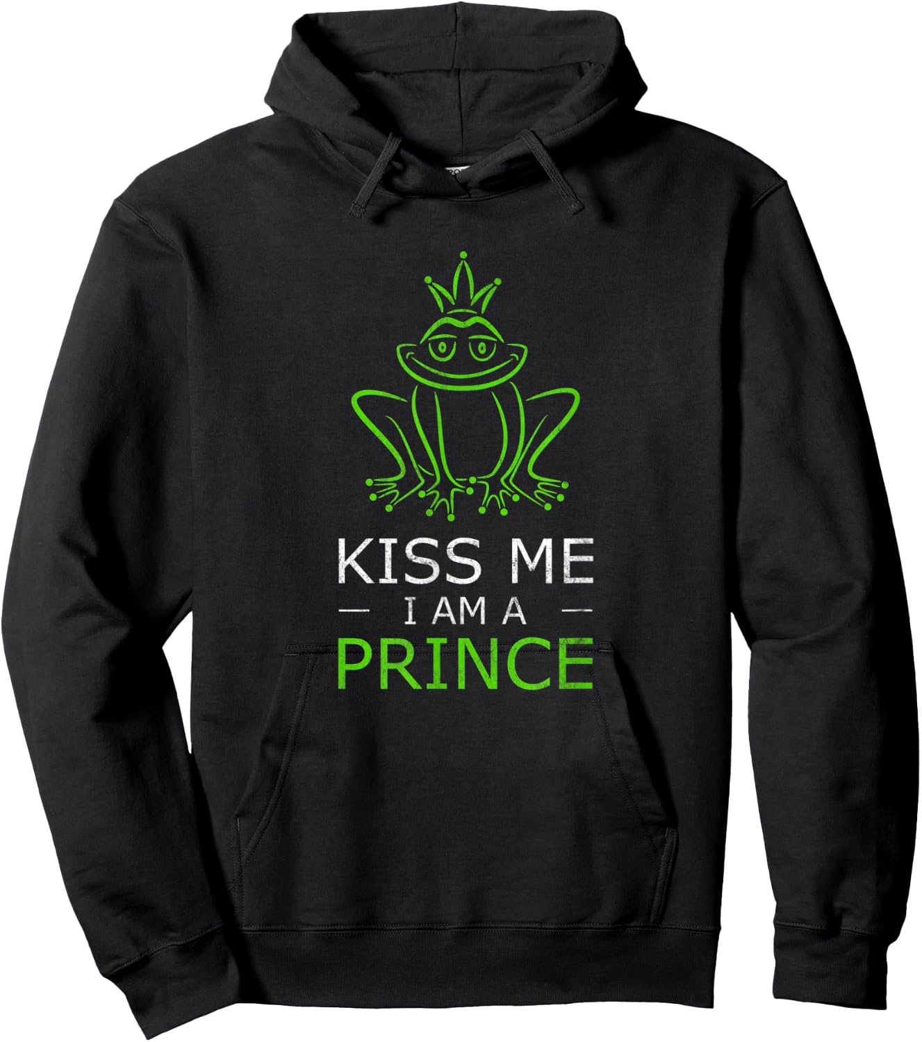 Frog - Kiss me, I am a Prince - Funny fairy tale Hoodie - Hoodie | Black