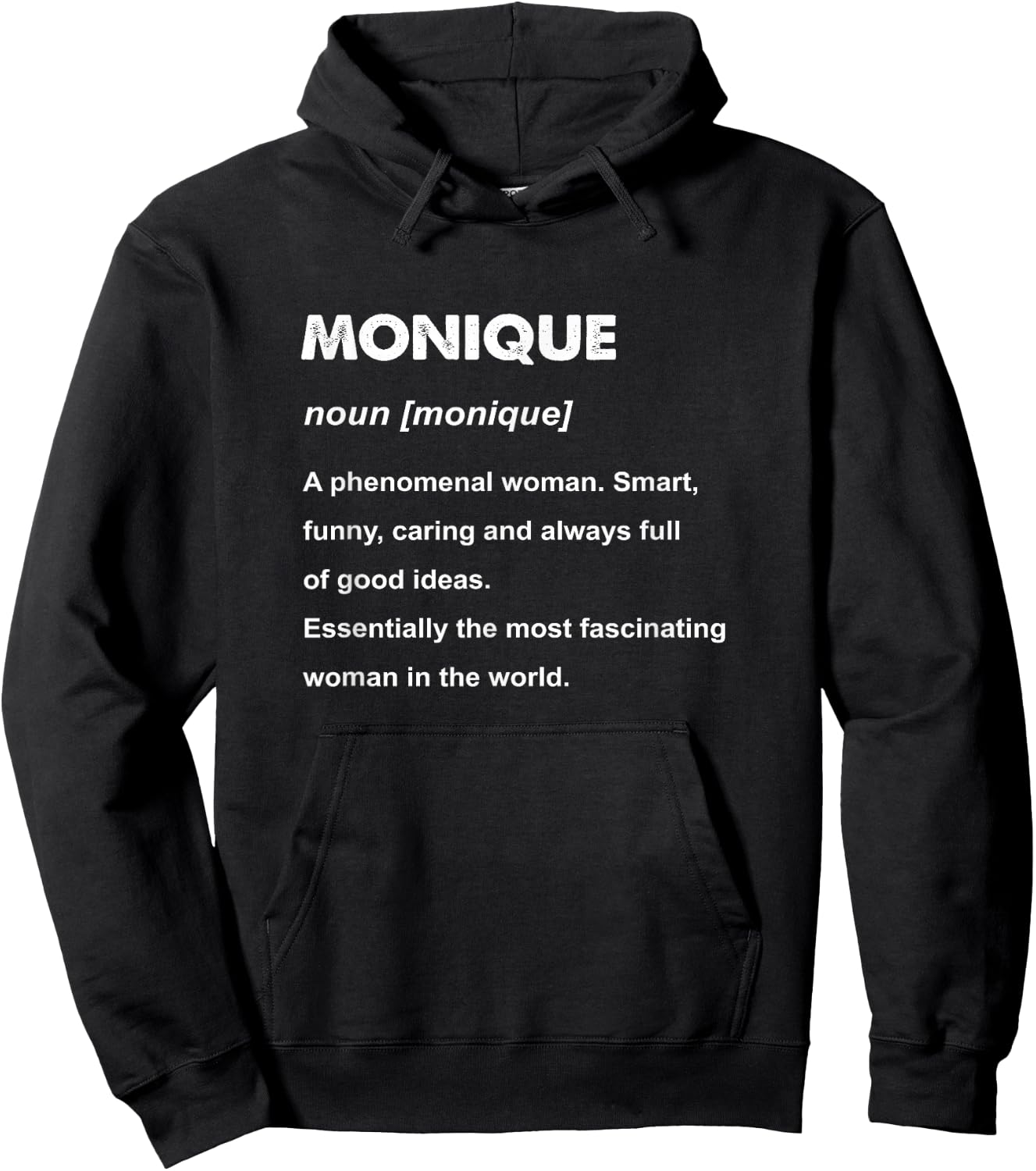 Monique Name Hoodie - Hoodie | Black