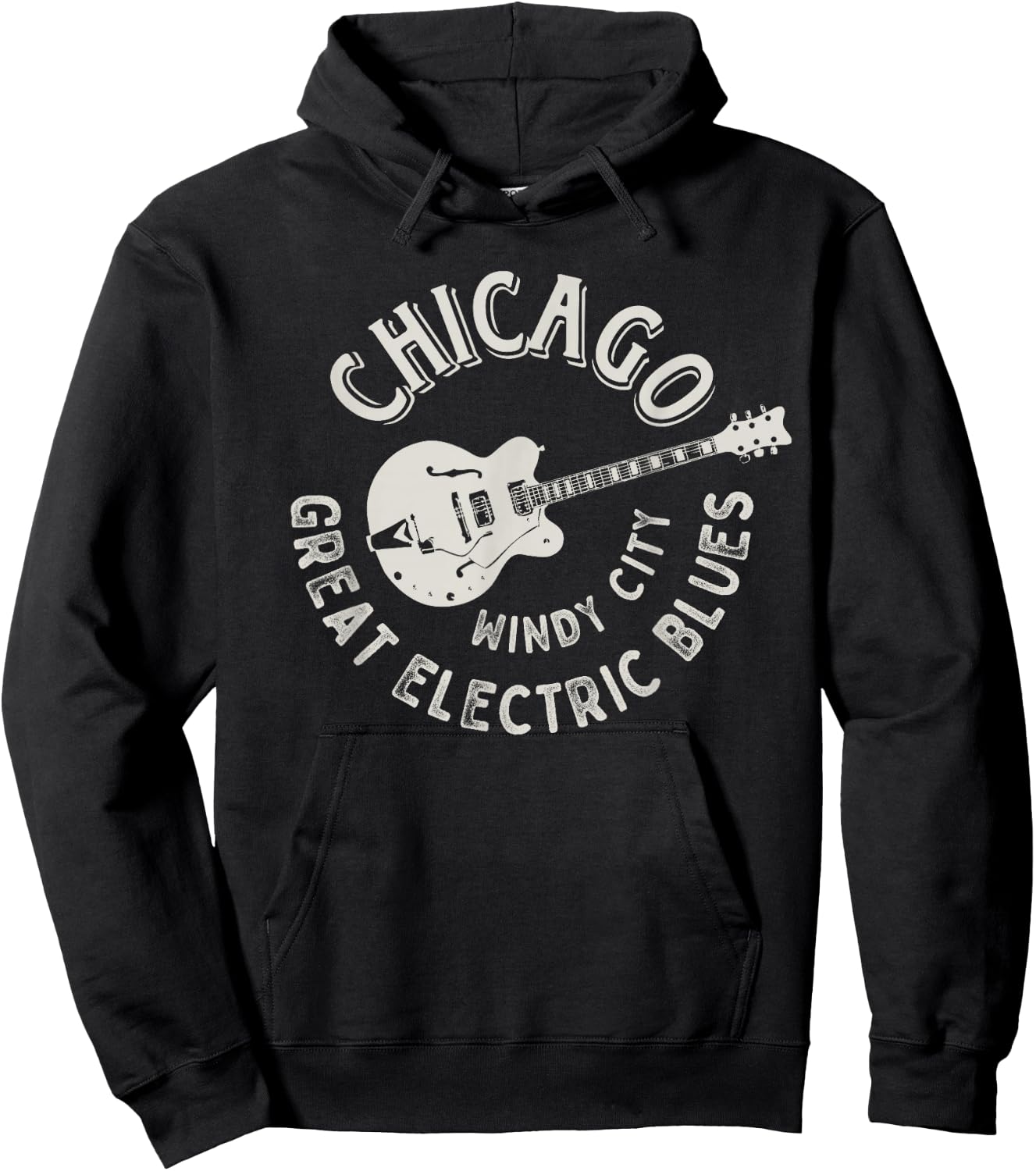Chicago Electric Blues American Music Vintage Hoodie - Hoodie | Black