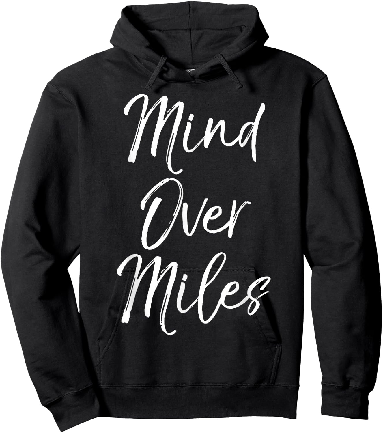 Running Gift Long Distance Runners Mind Over Miles Hoodie - Hoodie | Black