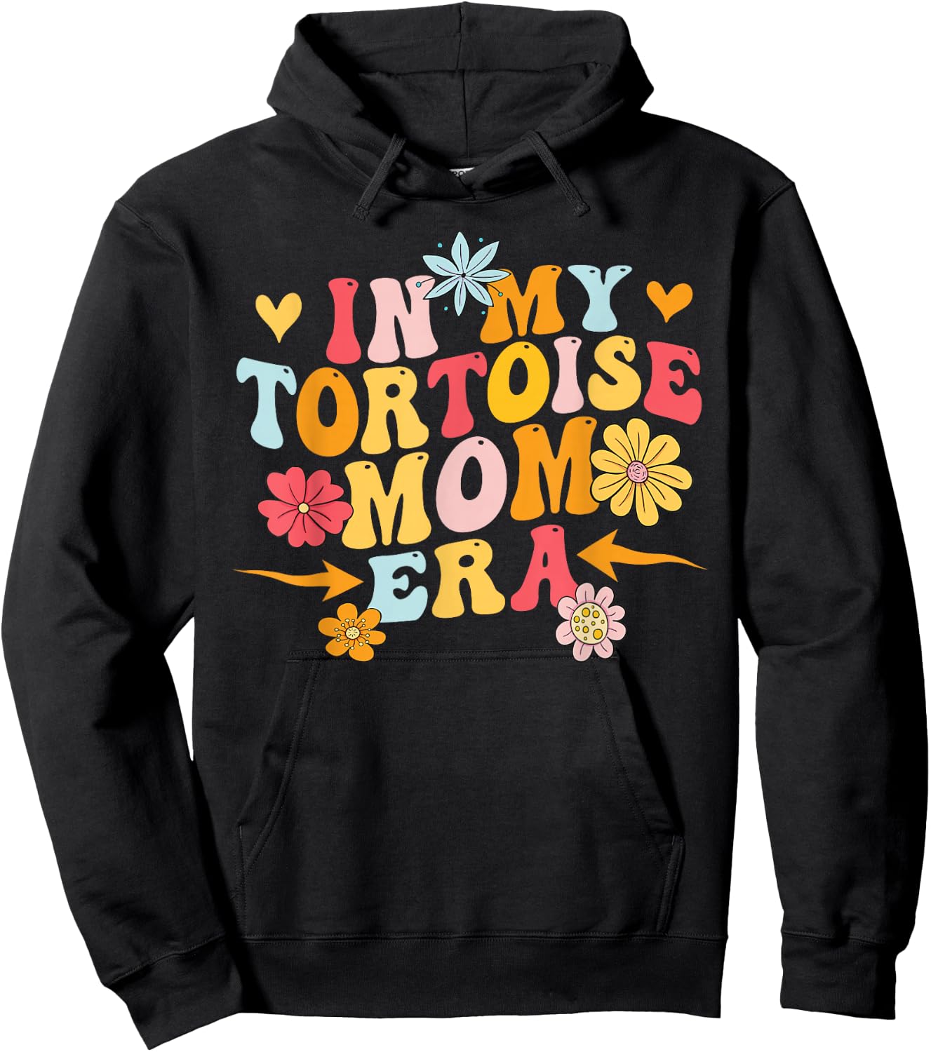 In my tortoise mom era shirts for tortoise moms Hoodie - Hoodie | Black