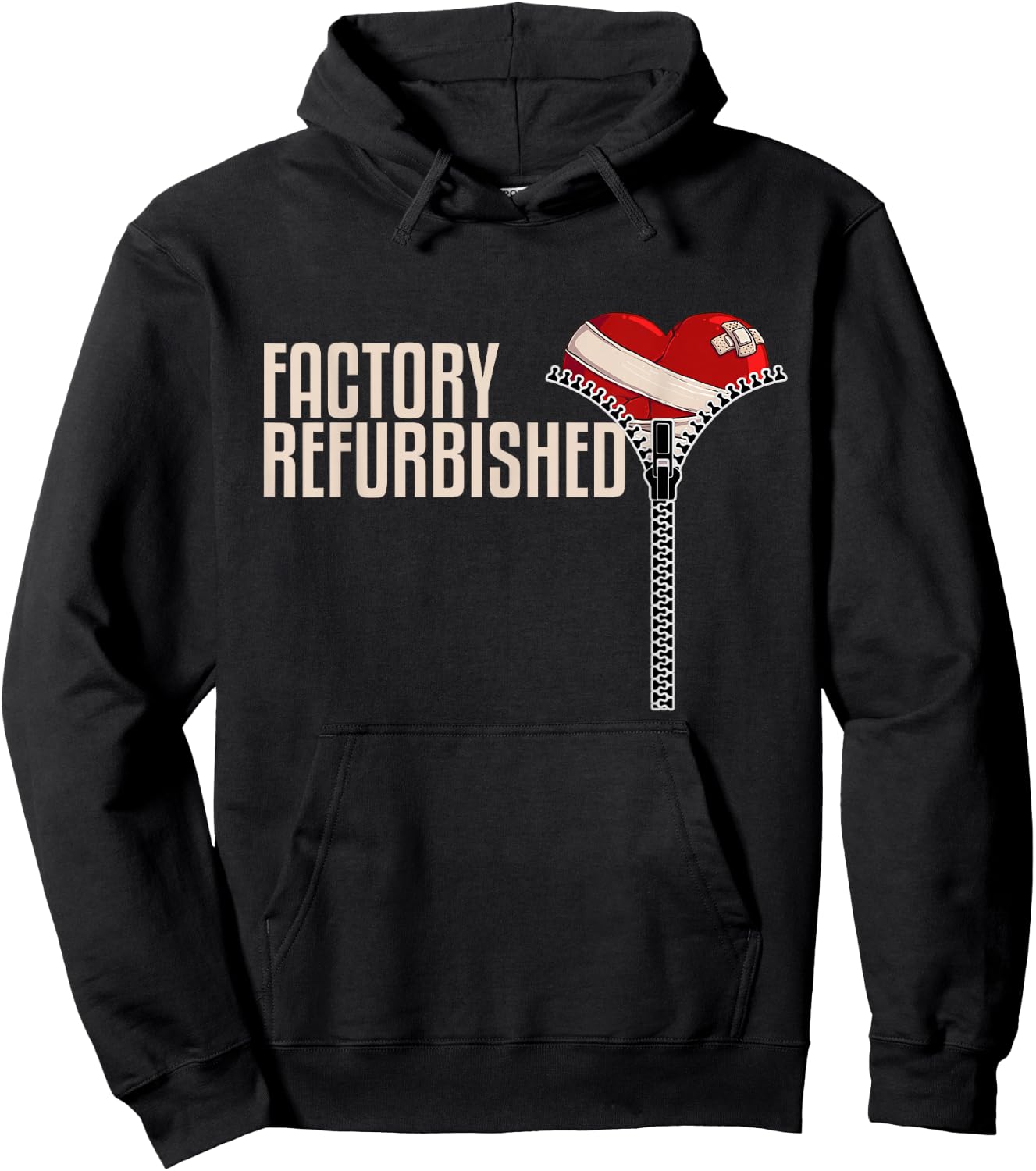 Funny Factory Refurbished Gift Open Heart Surgery Survivors Hoodie - Hoodie | Black