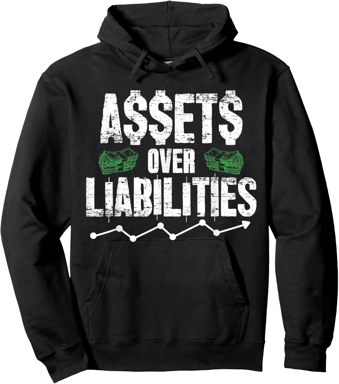 Assets Over Liabilities Funny Accounting Gift Accountant CPA Hoodie - Hoodie | Black