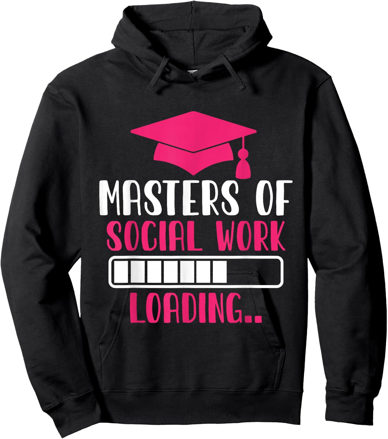 Masters Of Social Work Loading MSW Graduation Future Social Hoodie - Hoodie | Black