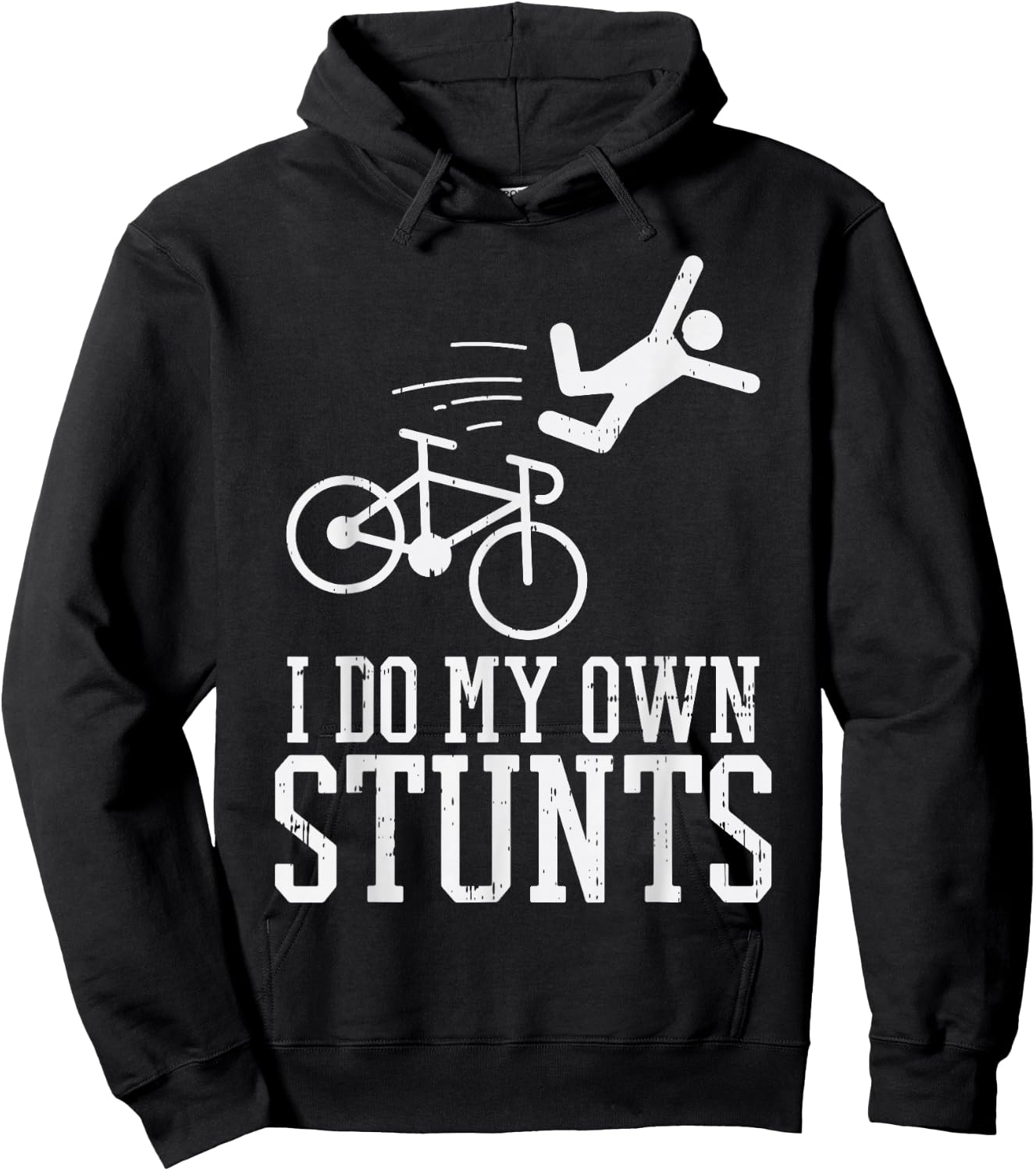Do My Own Stunts Bike Funny Broken Bone Cyclist Biker Gift Hoodie - Hoodie | Black