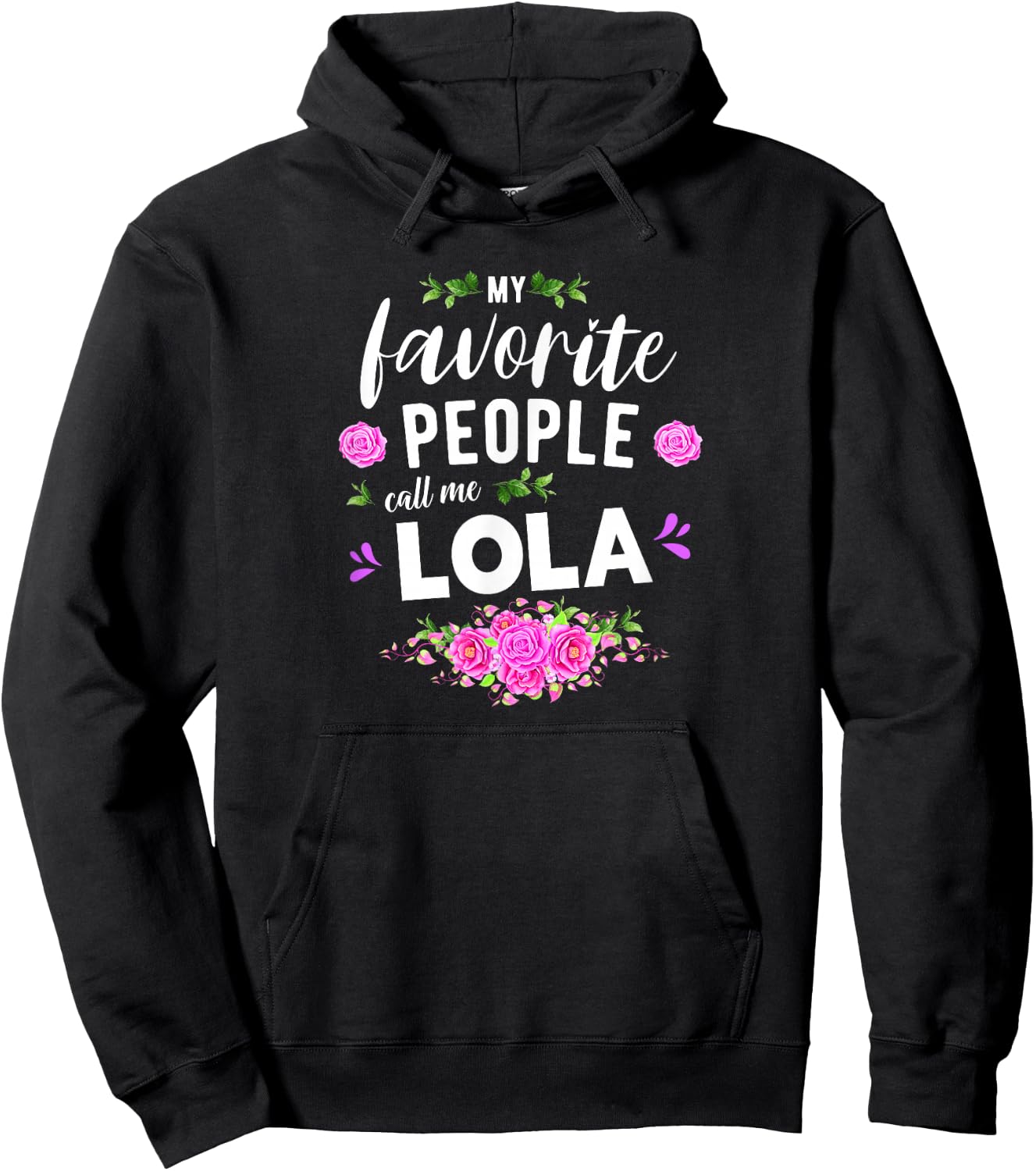 My Favorite People Call Me Lola Filipino Grandma Hoodie - Hoodie | Black