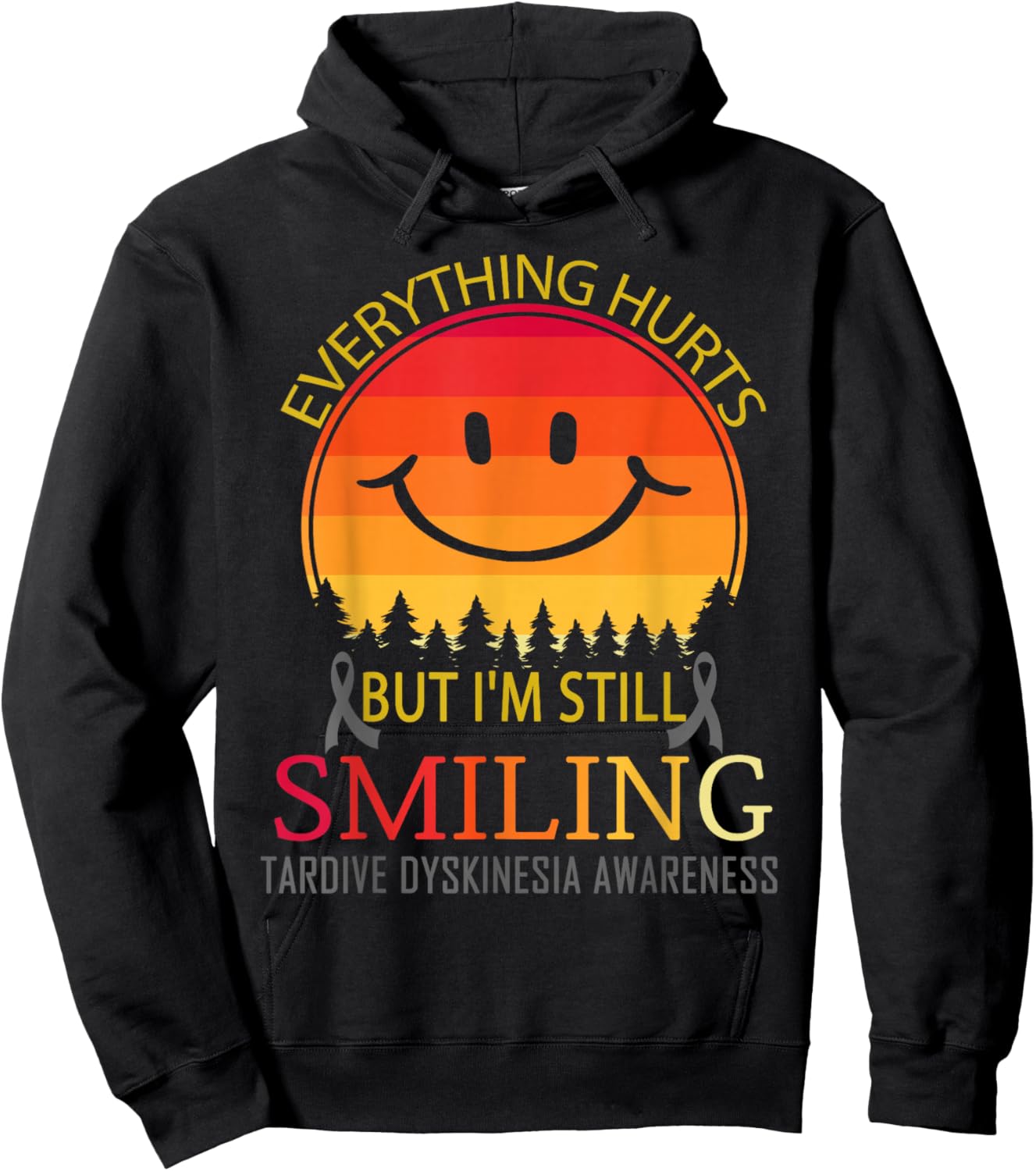 I'm still smiling Tardive dyskinesia Awareness Hoodie - Hoodie | Black