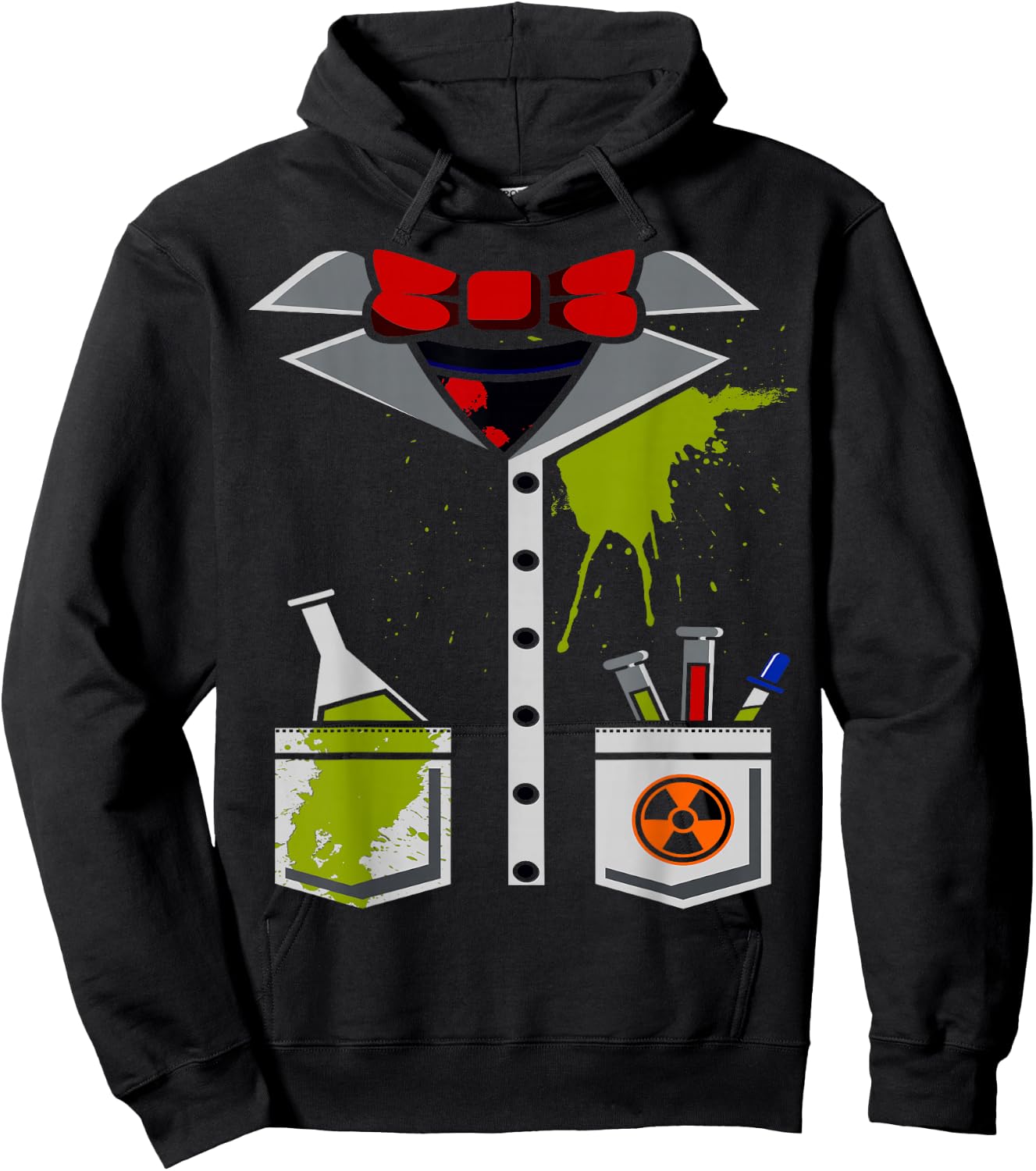 Mad Scientist Costume Halloween Carnival Science Chemistry Hoodie - Hoodie | Black