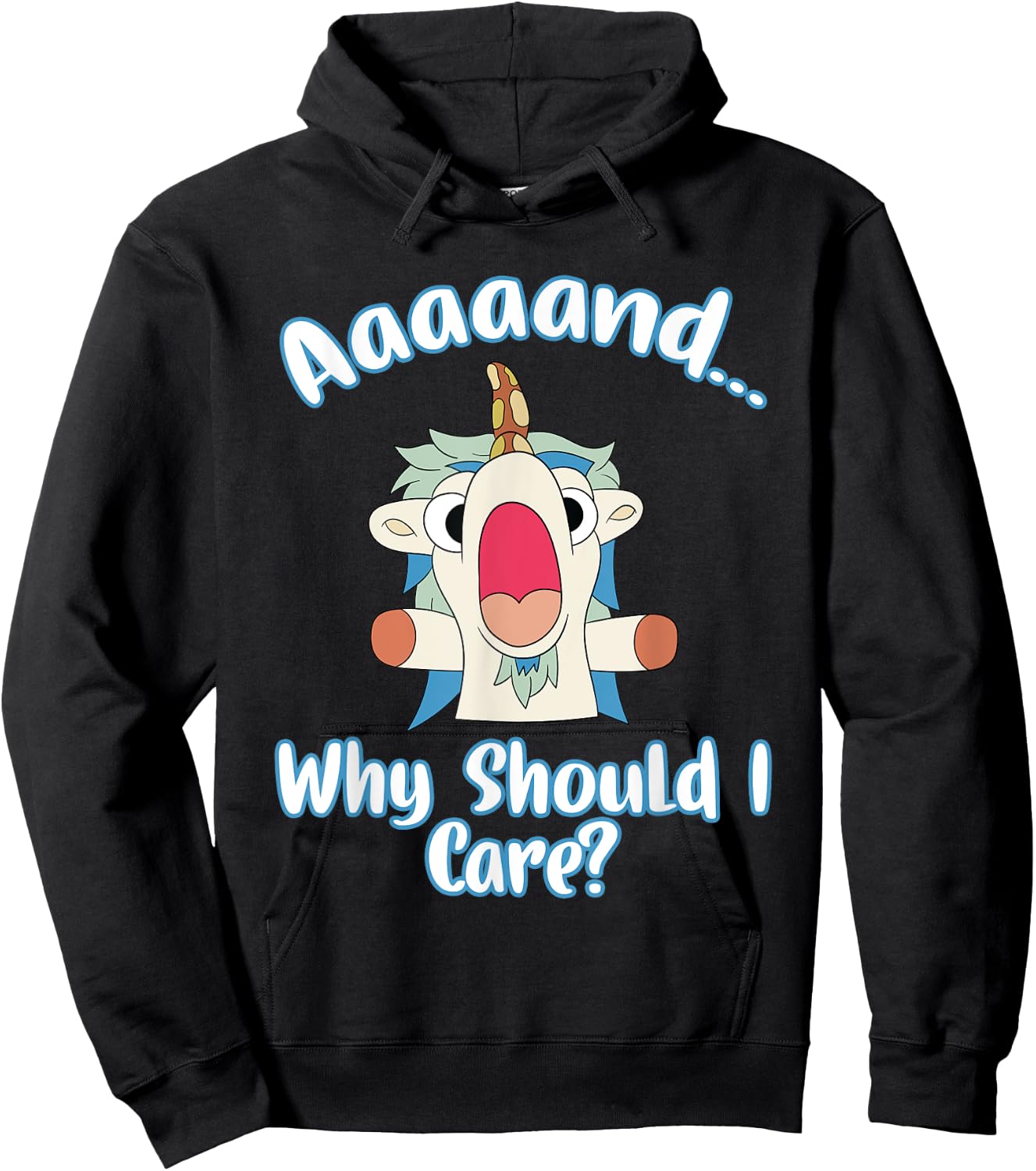 And Why Should I Care? Funny Sarcastic Unicorn Gifts Hoodie - Hoodie | Black
